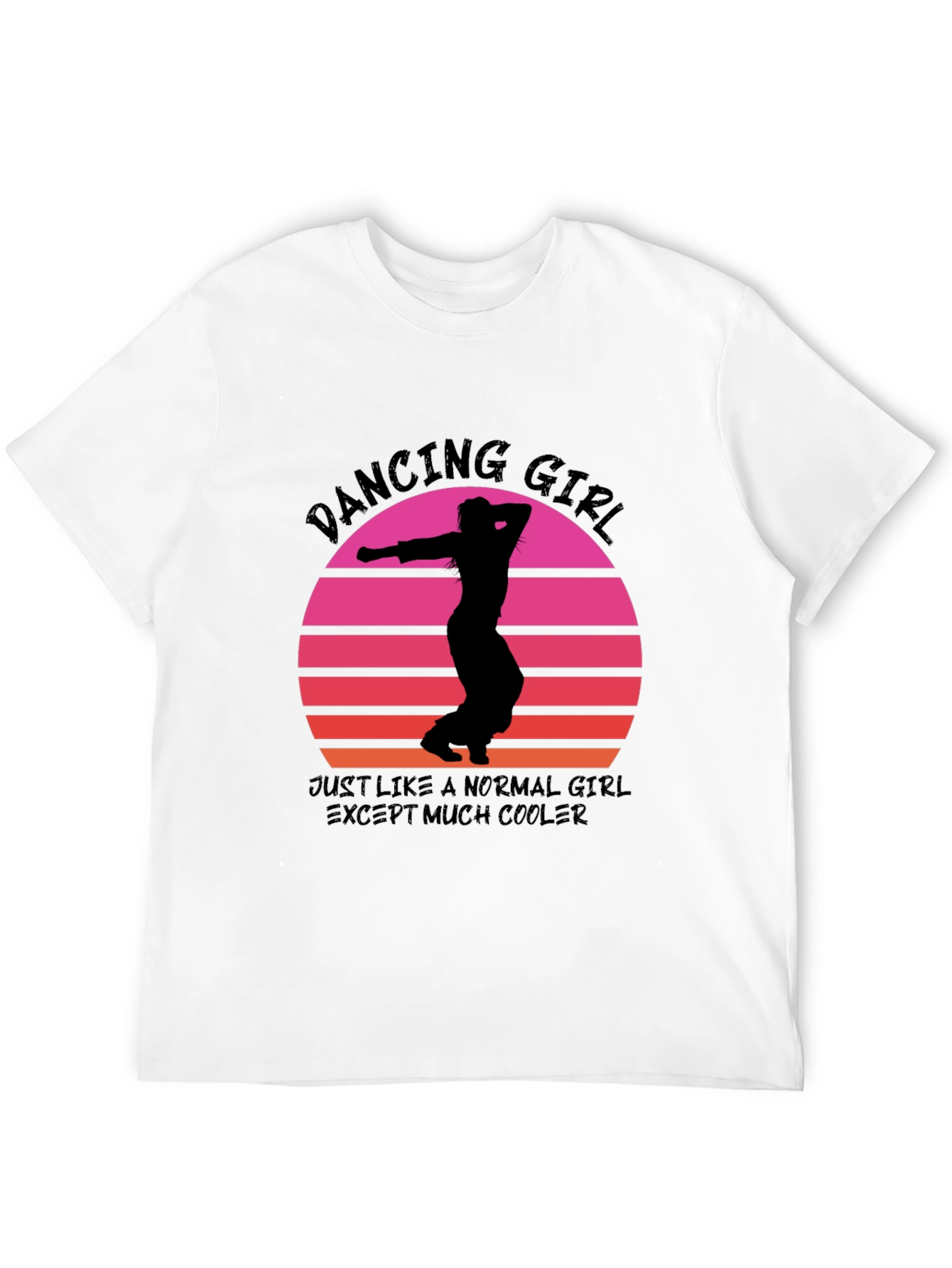 Dancing Girl Retro Sunset T-Shirt - Cool & Unique