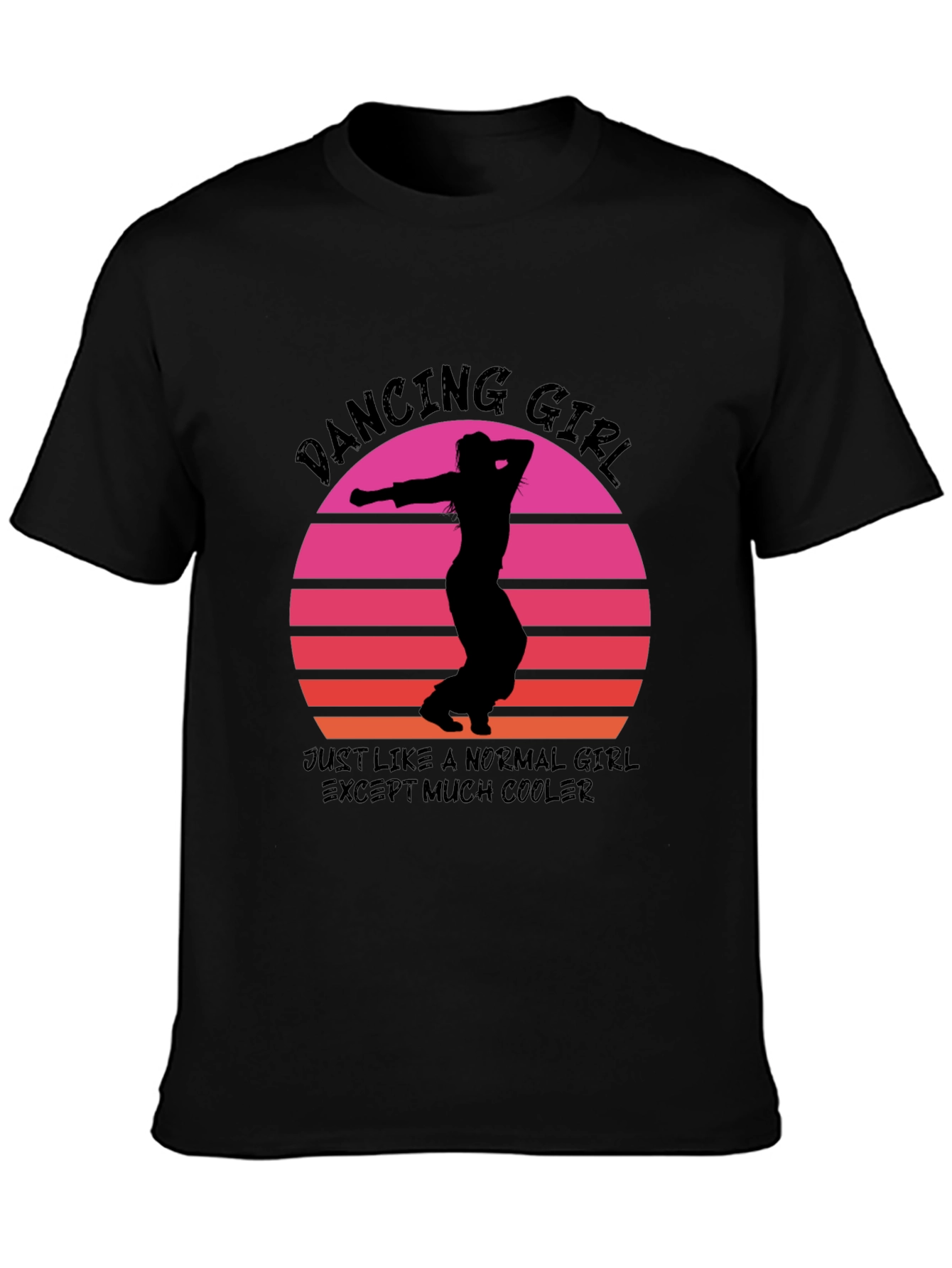 Dancing Girl Retro Sunset T-Shirt - Cool & Unique