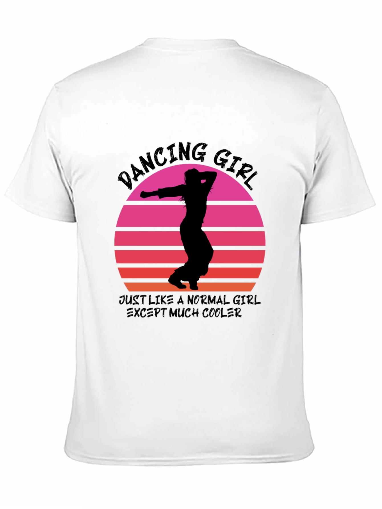 Dancing Girl Retro Sunset T-Shirt - Cool & Unique