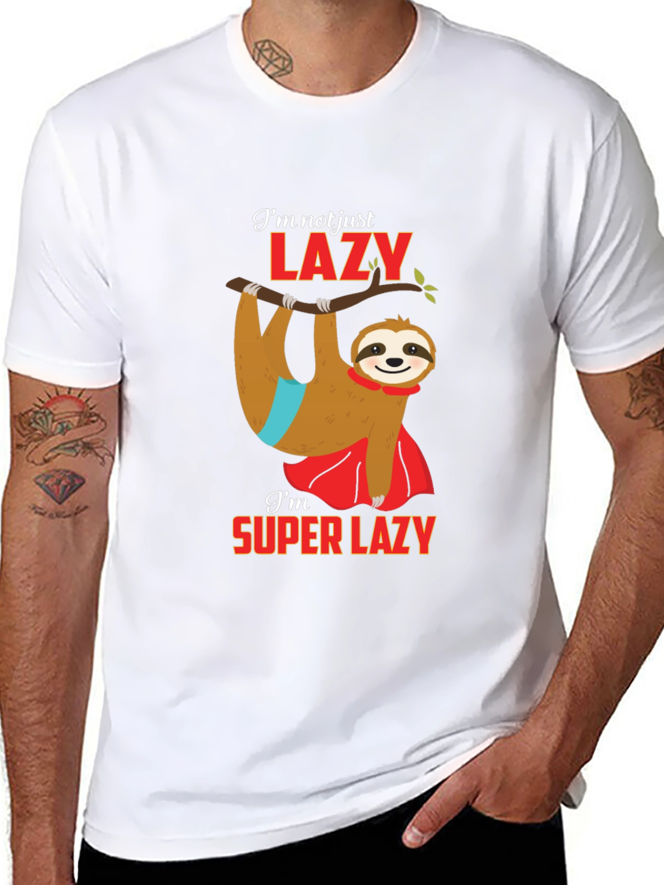 Super Lazy Sloth Graphic Tee