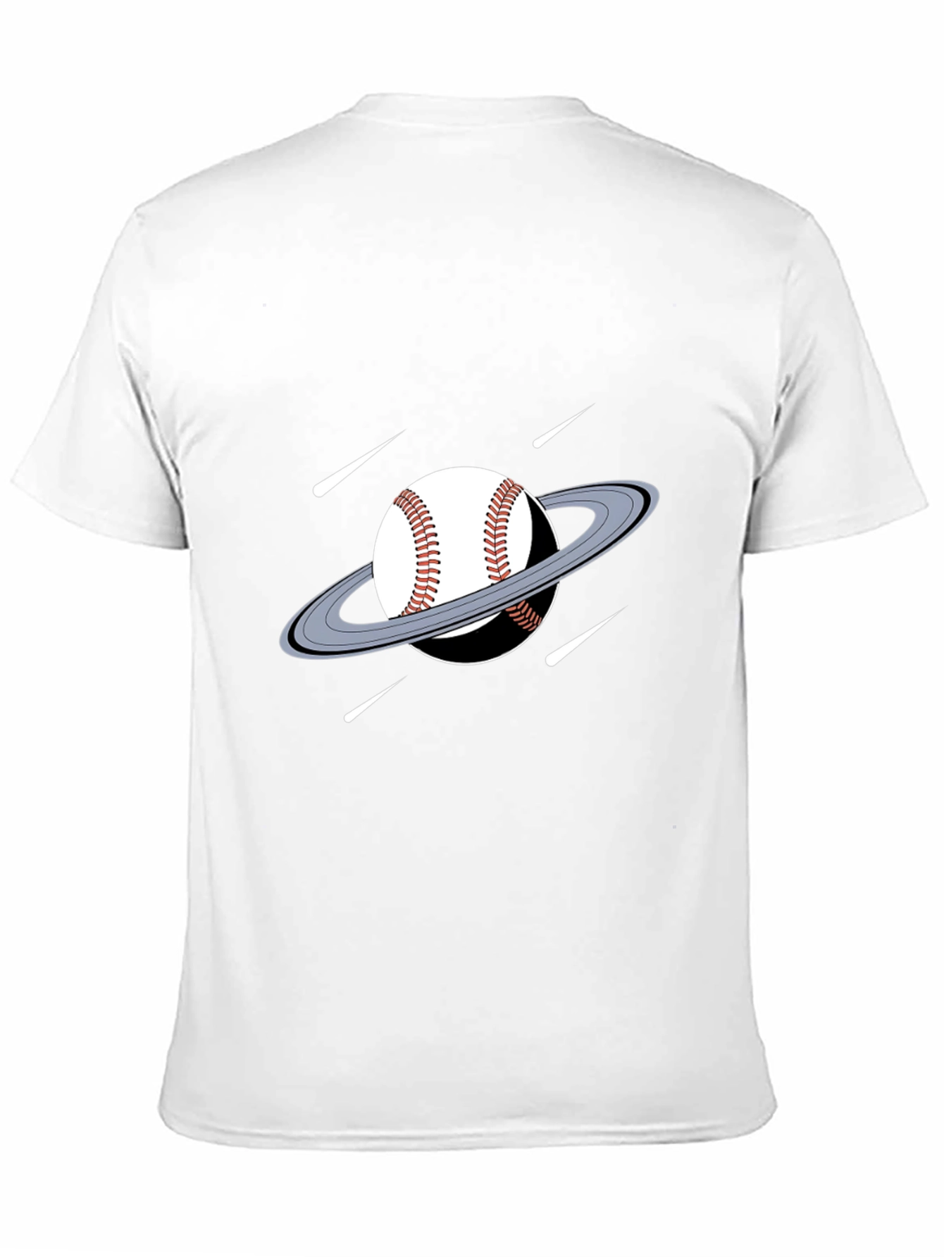 Baseball Planet Black T-Shirt Novelty Graphic Tee