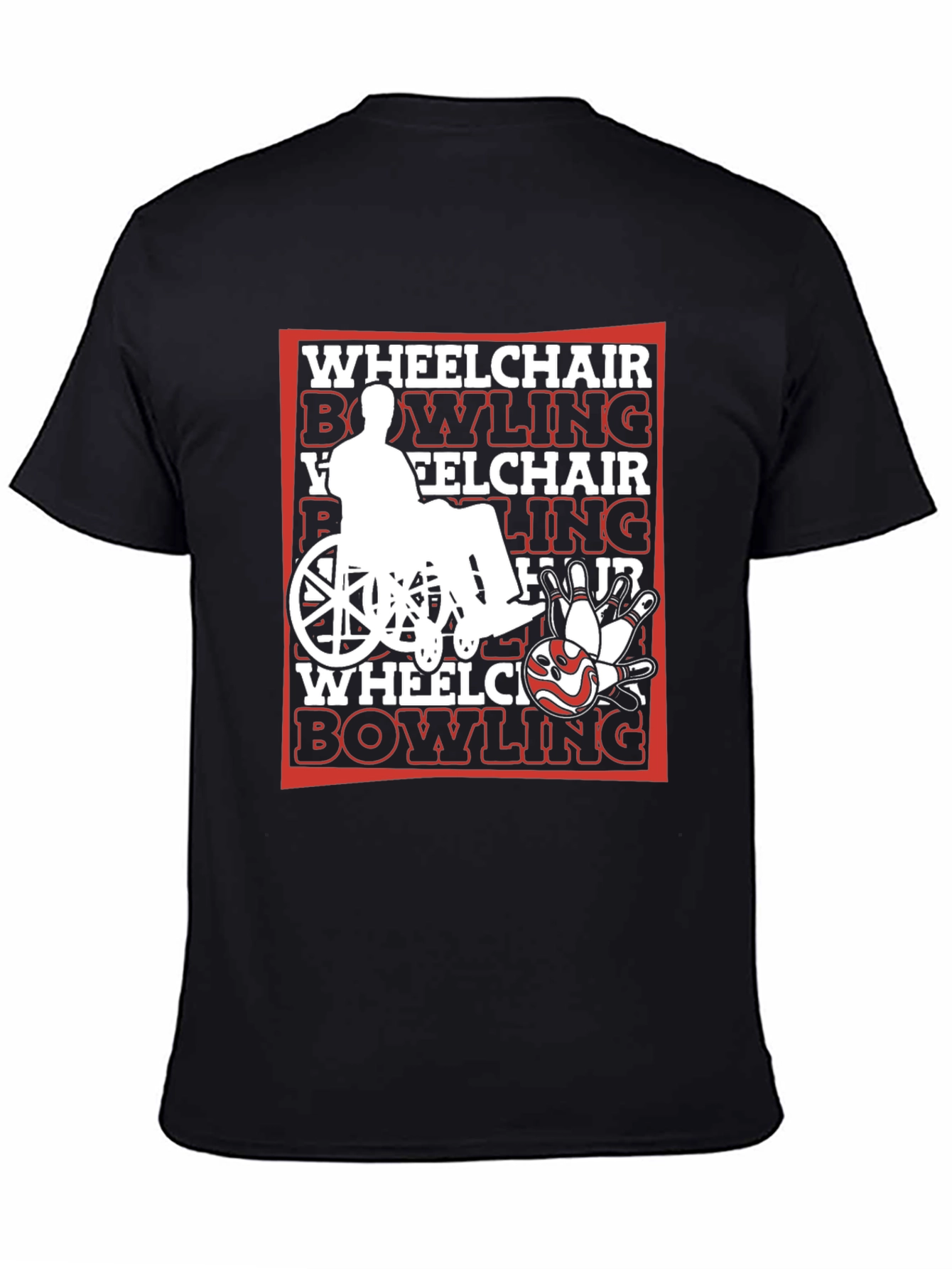 Wheelchair Bowling Graphic T-Shirt
