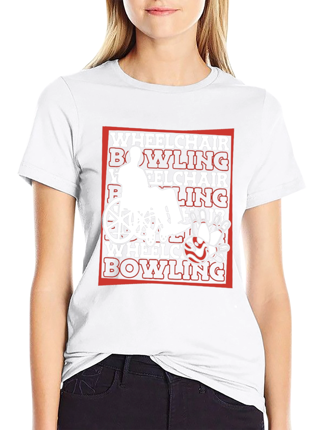 Wheelchair Bowling Graphic T-Shirt