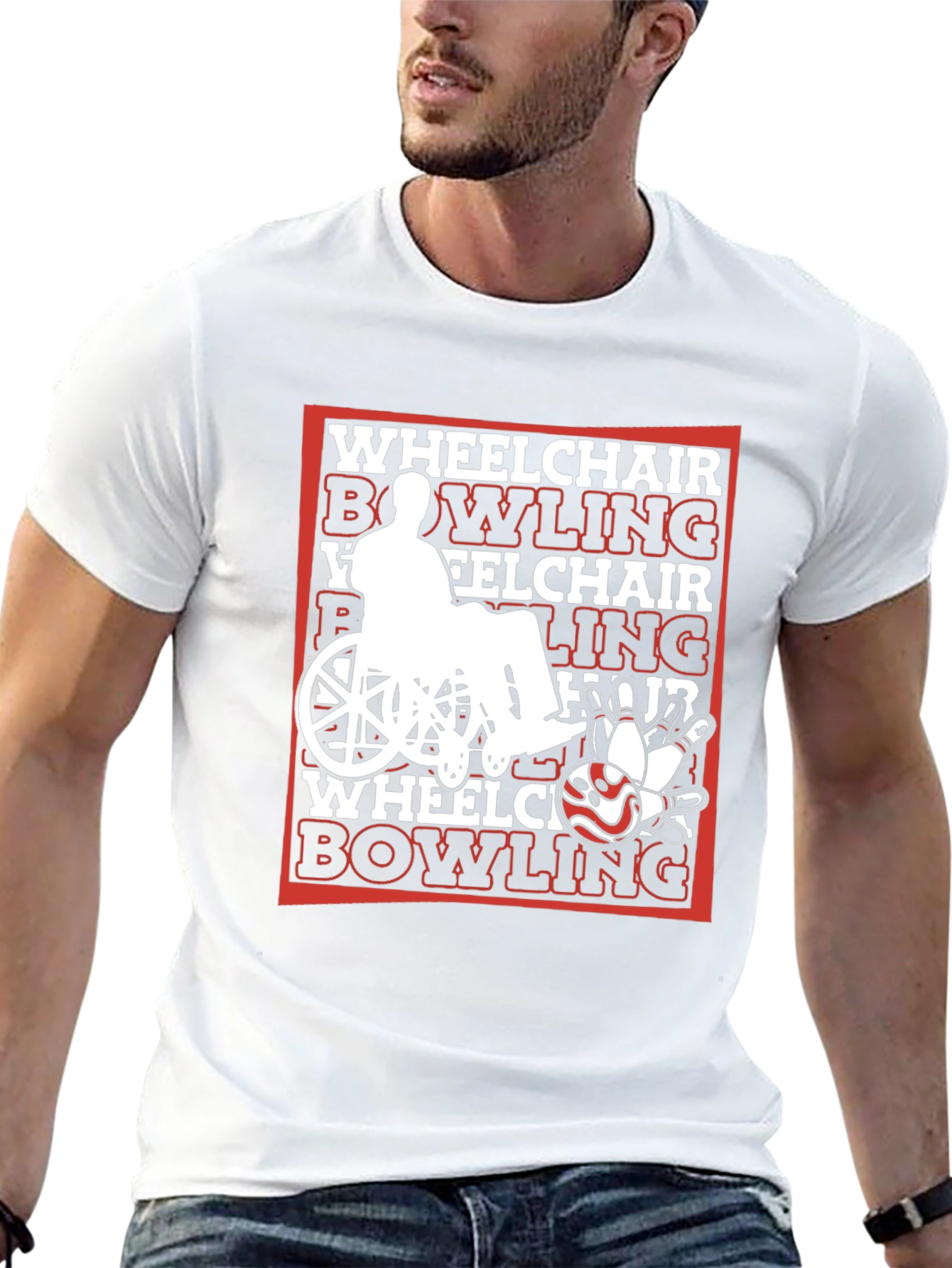 Wheelchair Bowling Graphic T-Shirt
