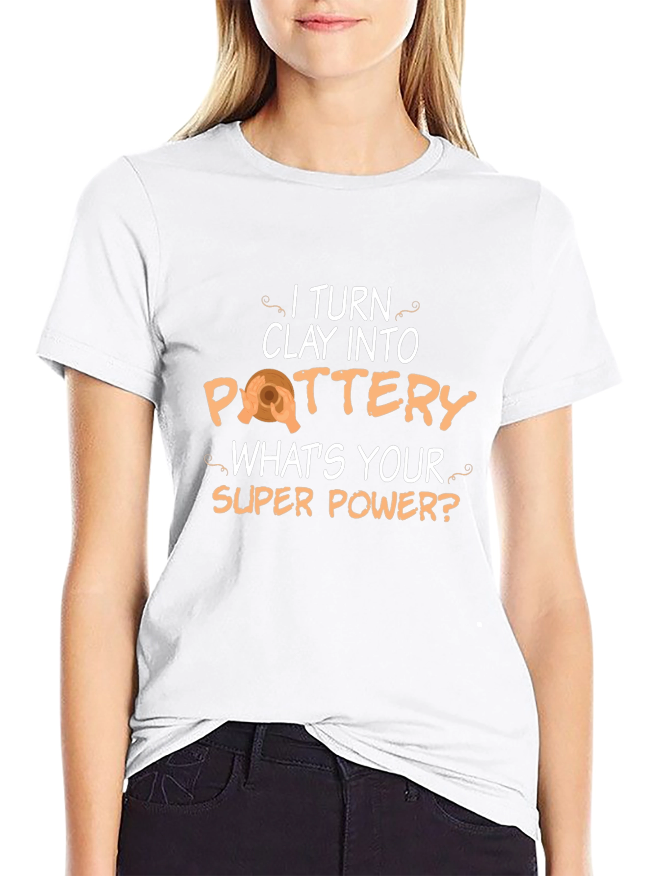 Pottery Super Power T-Shirt - Black Cotton Tee