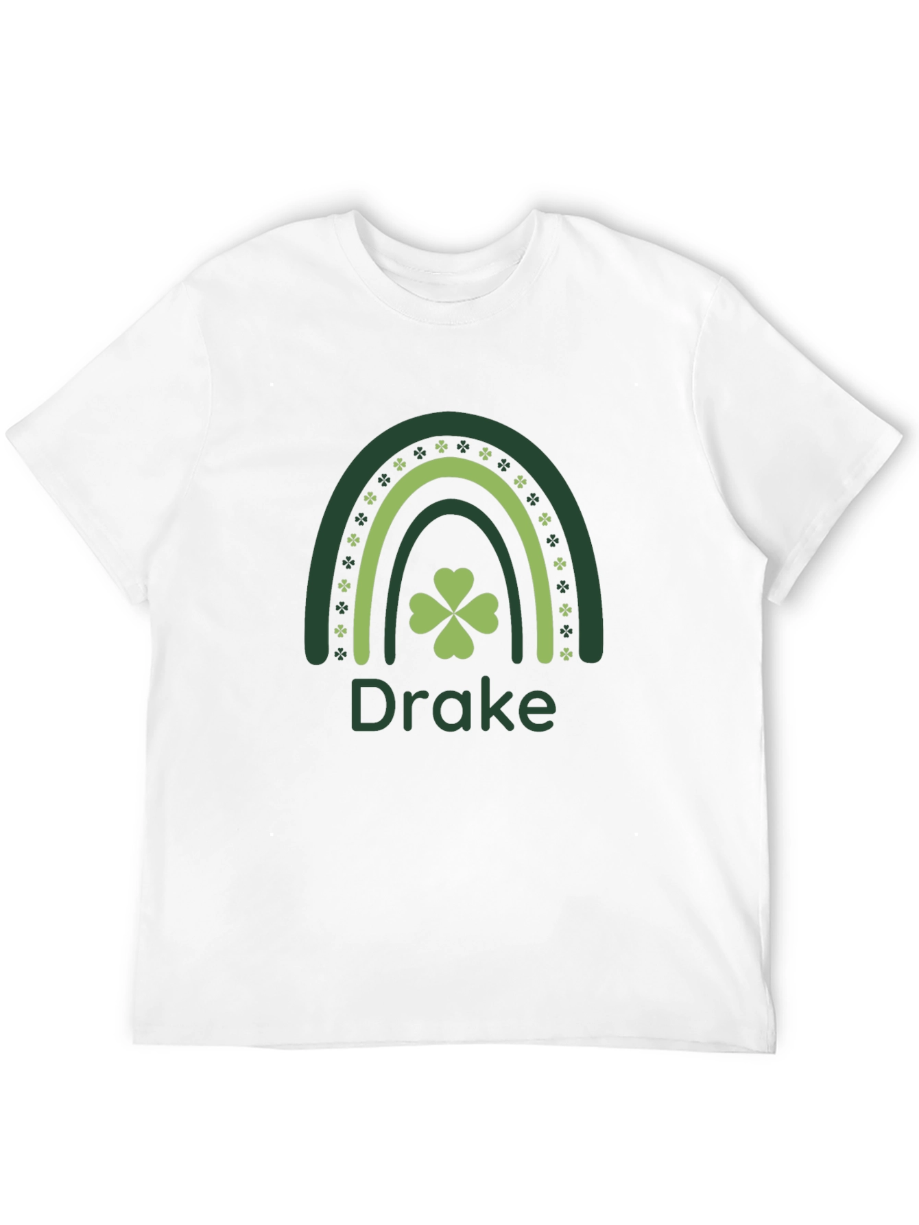 St. Patricks Day Personalized Shamrock Rainbow T-Shirt