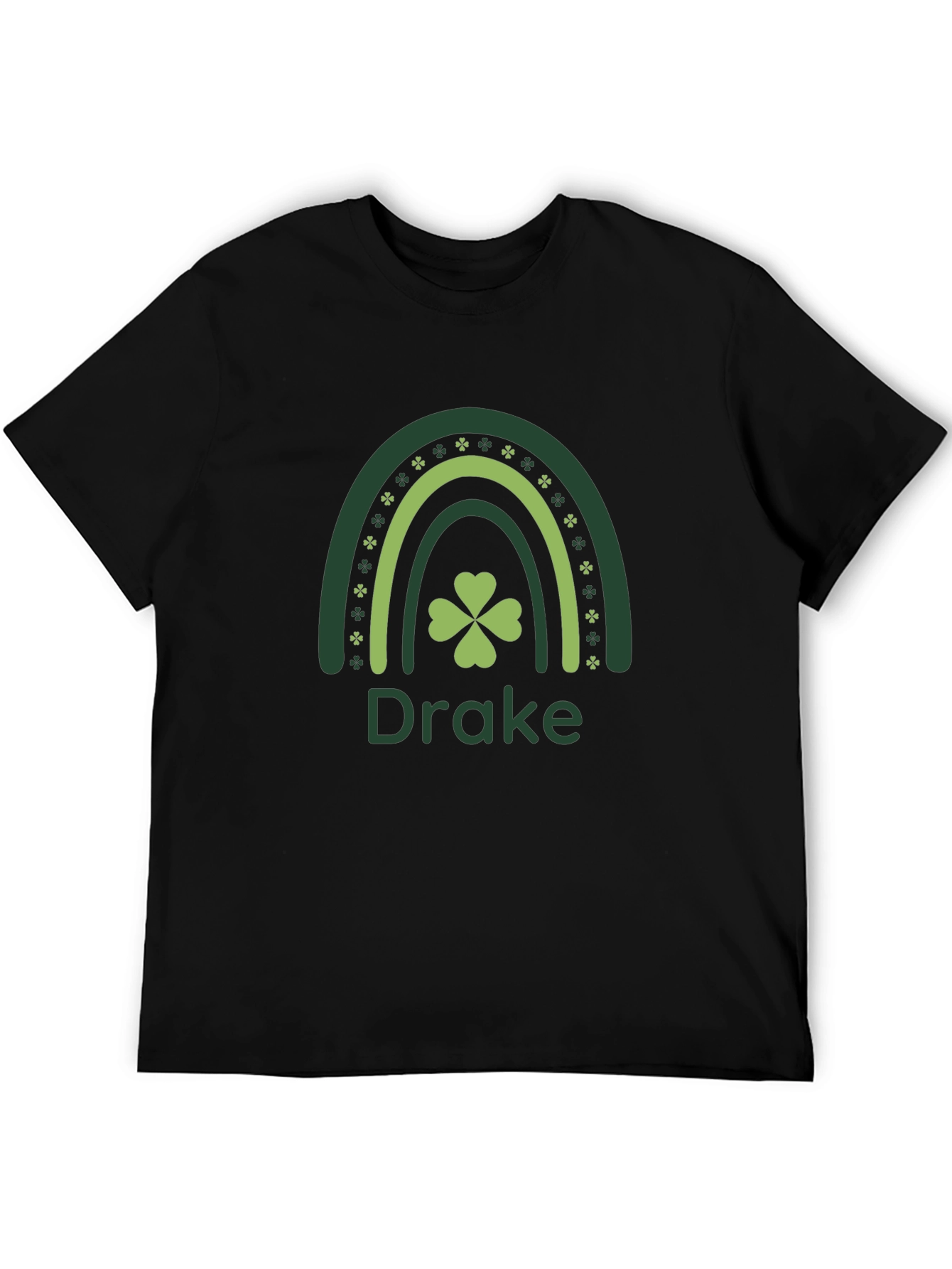 St. Patricks Day Personalized Shamrock Rainbow T-Shirt