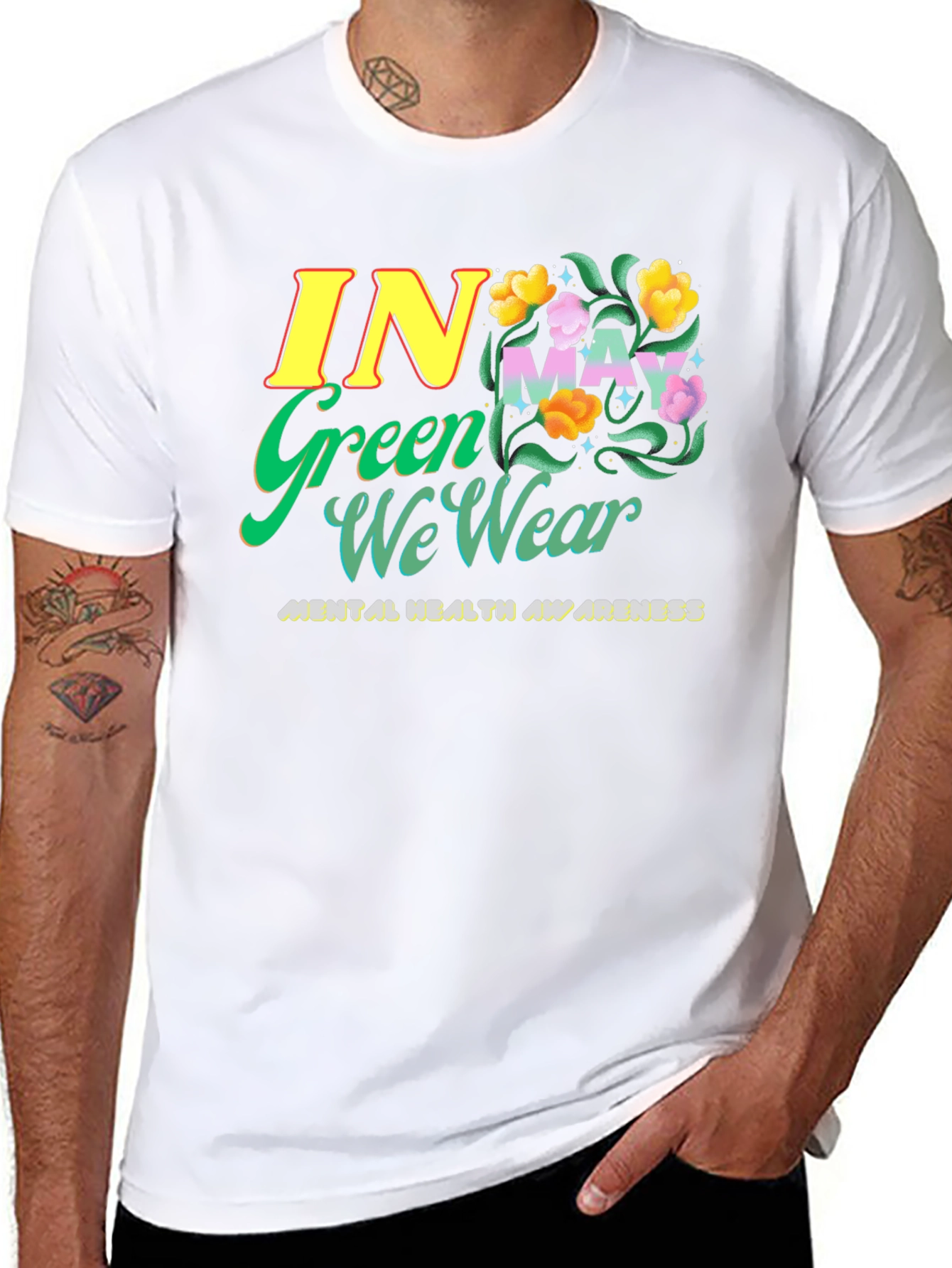 In May We Wear Green Mental Health Awareness T-Shirt