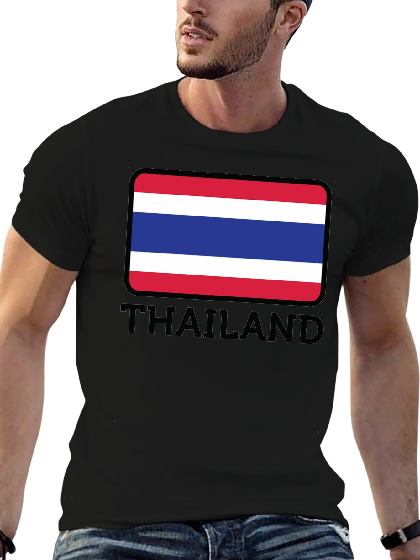 Thailand Flag Graphic T-Shirt - Travel Souvenir Tee
