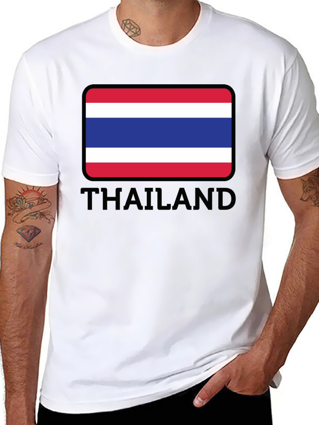 Thailand Flag Graphic T-Shirt - Travel Souvenir Tee