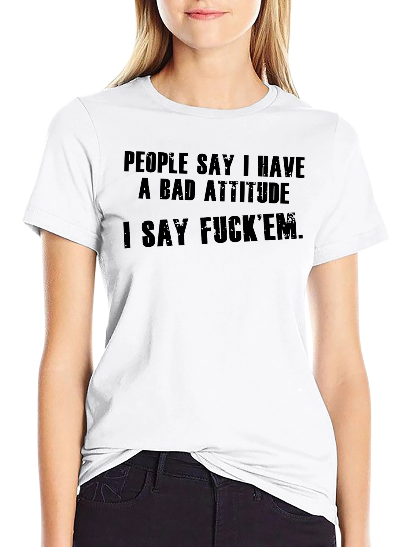 Bad Attitude Graphic Tee - Edgy Statement Shirt