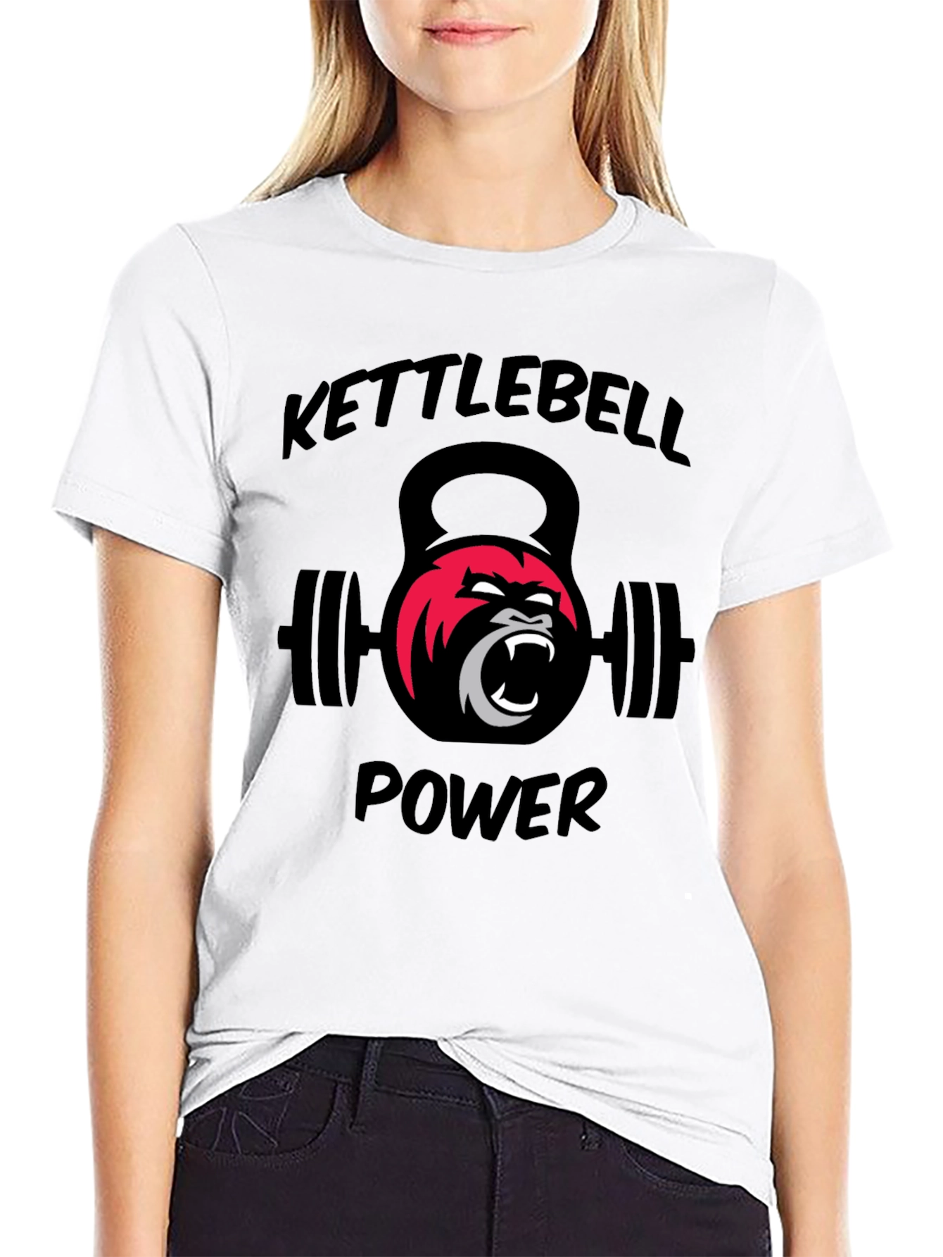 Kettlebell Power Gorilla Graphic T-Shirt