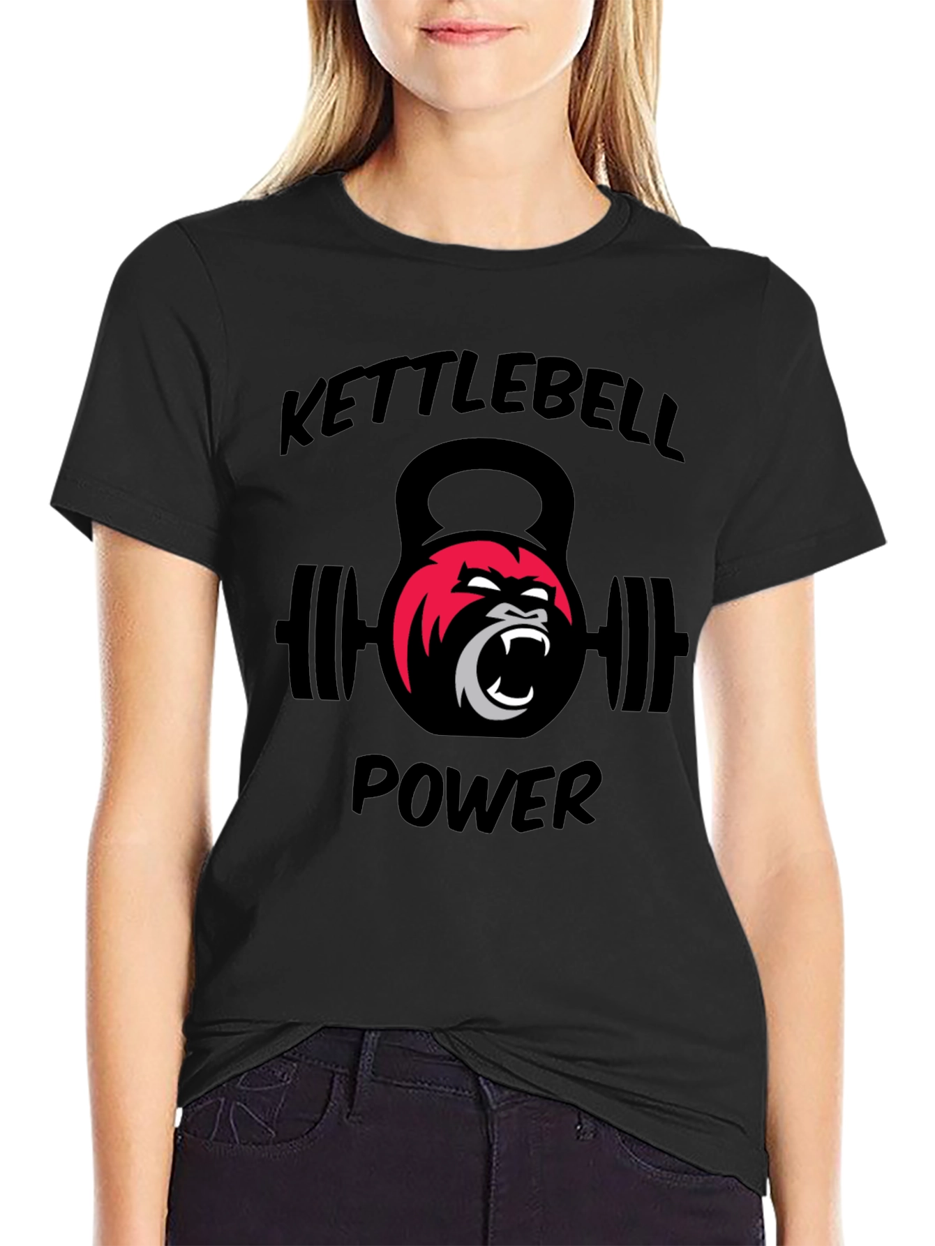 Kettlebell Power Gorilla Graphic T-Shirt