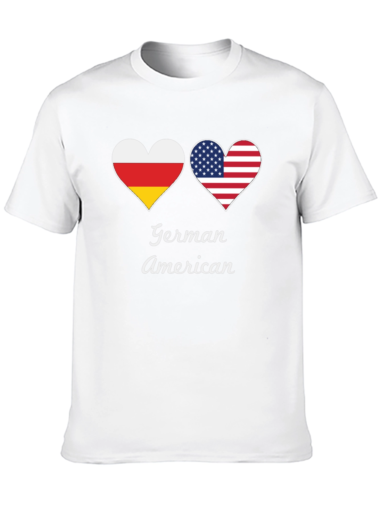 German American Flag Heart T-Shirt