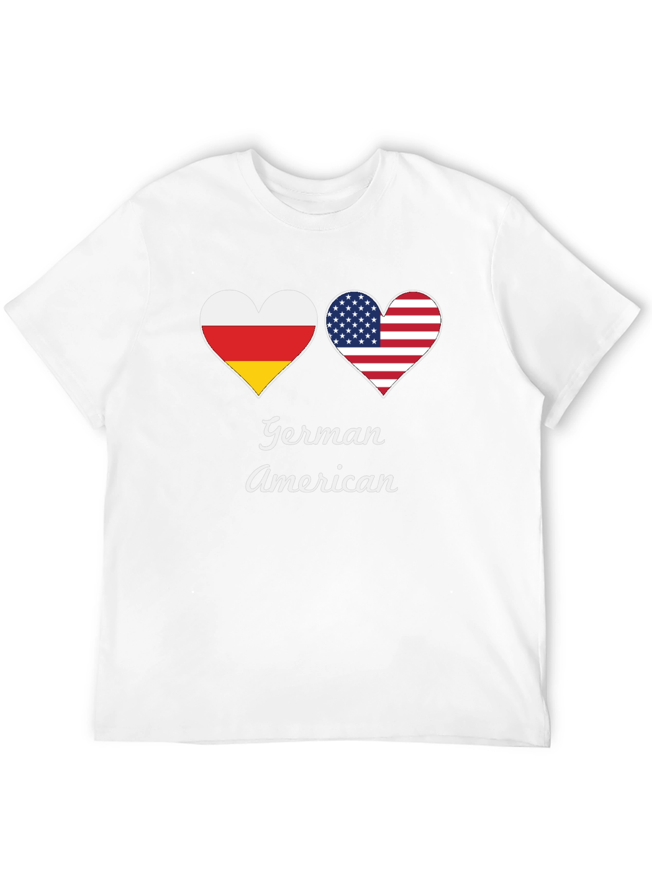 German American Flag Heart T-Shirt