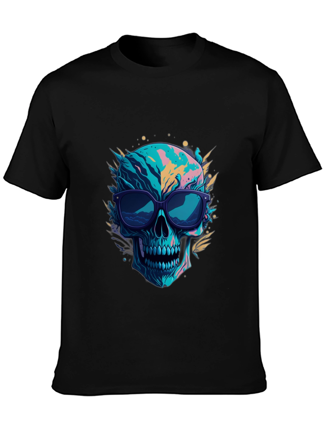 Skull Graphic Tee - Cool Sunglasses Design