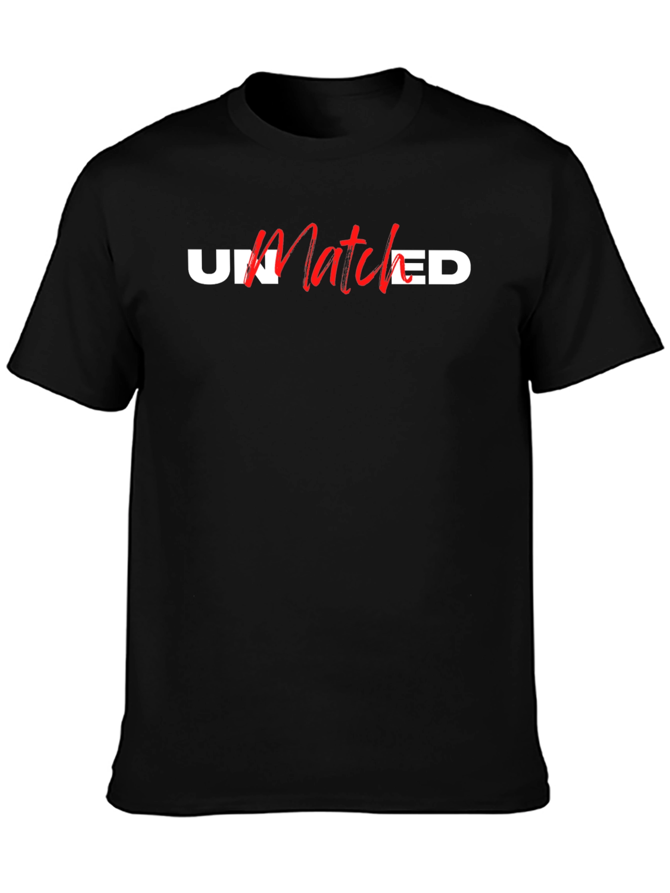Unmatched Graphic T-Shirt - Black Crew Neck Tee