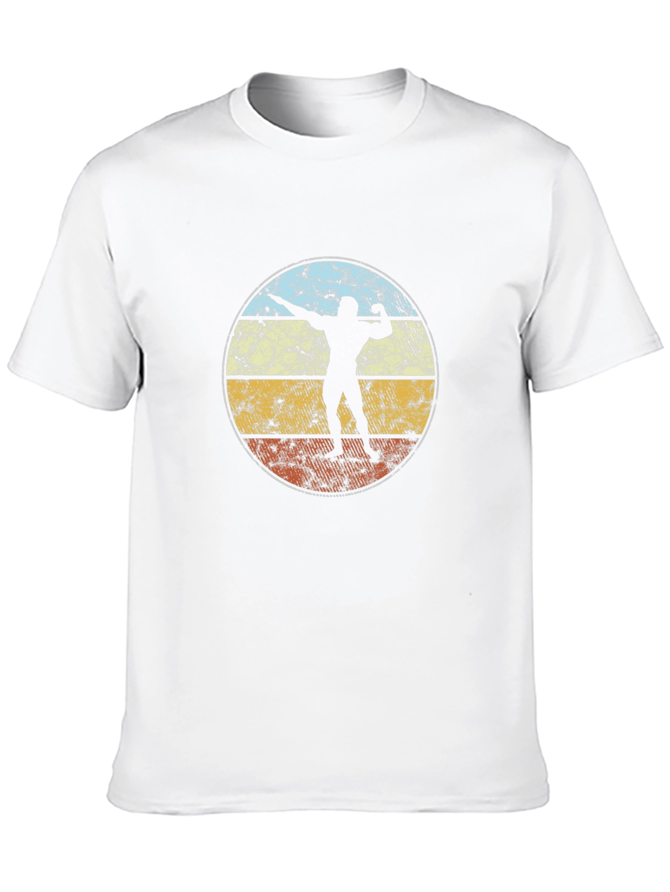 Retro Shot Put T-Shirt - Black Graphic Tee