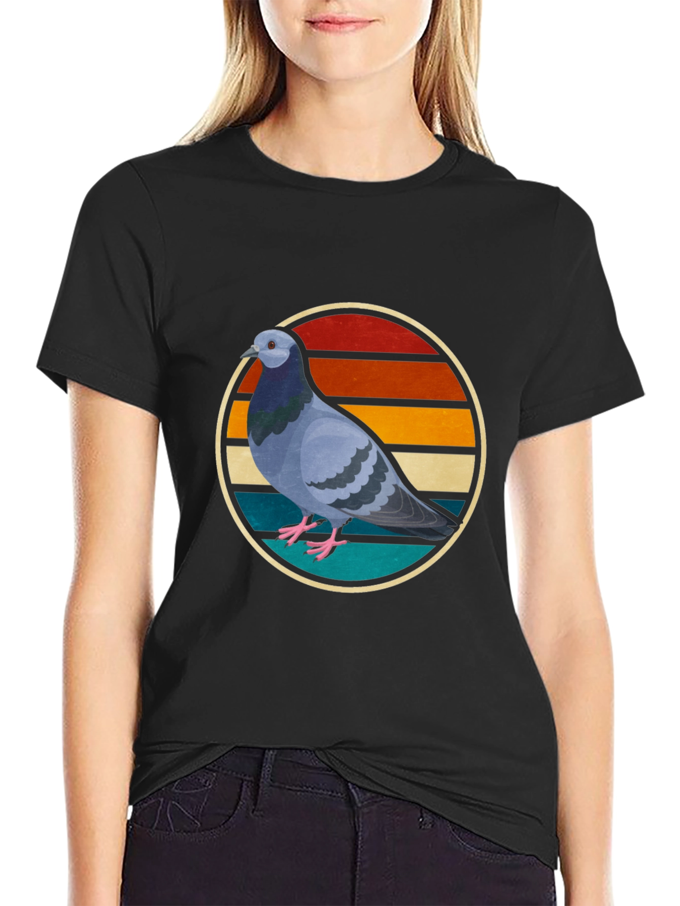 Retro Pigeon Graphic Tee - Cool Bird Lover Shirt
