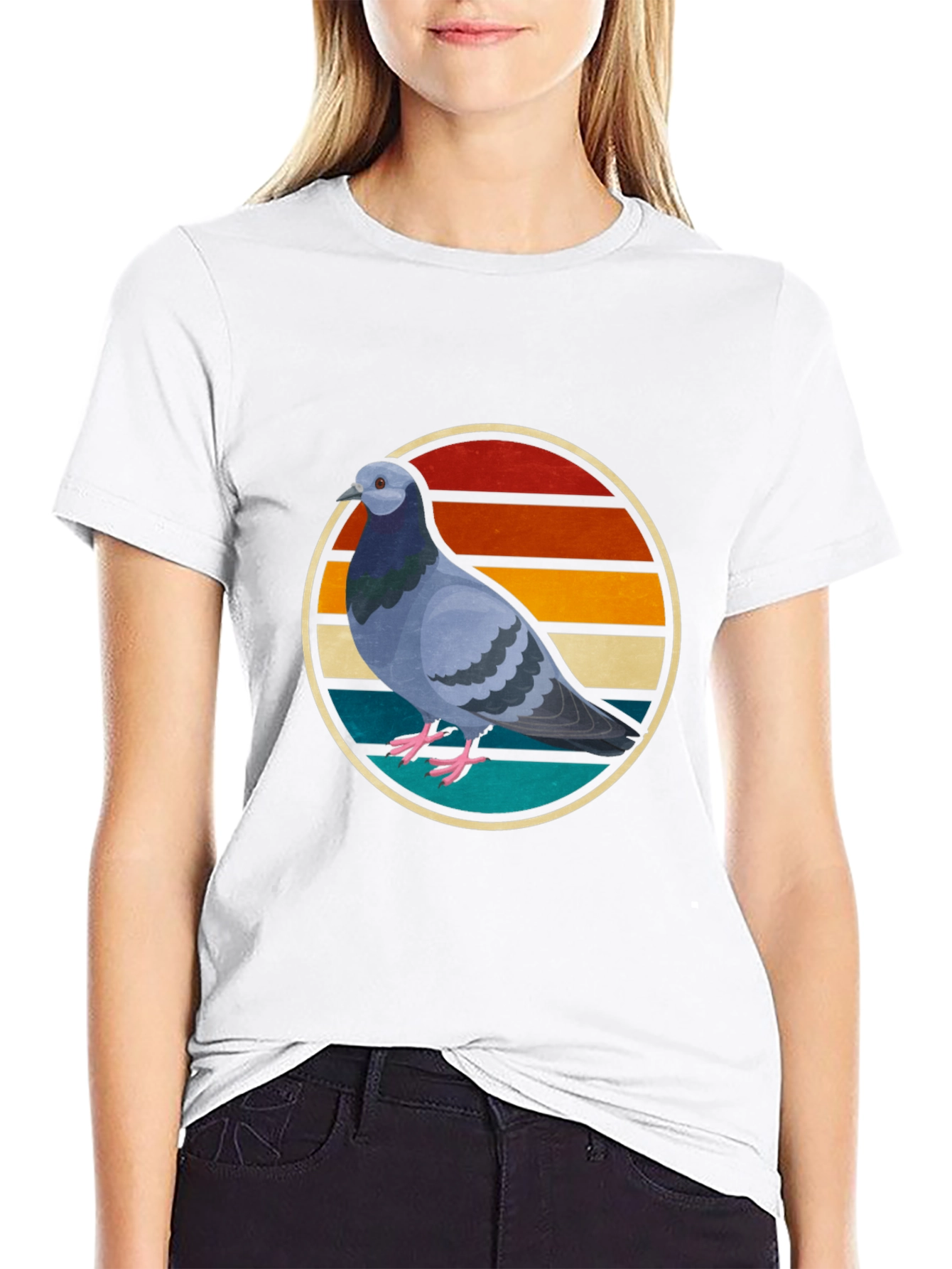 Retro Pigeon Graphic Tee - Cool Bird Lover Shirt