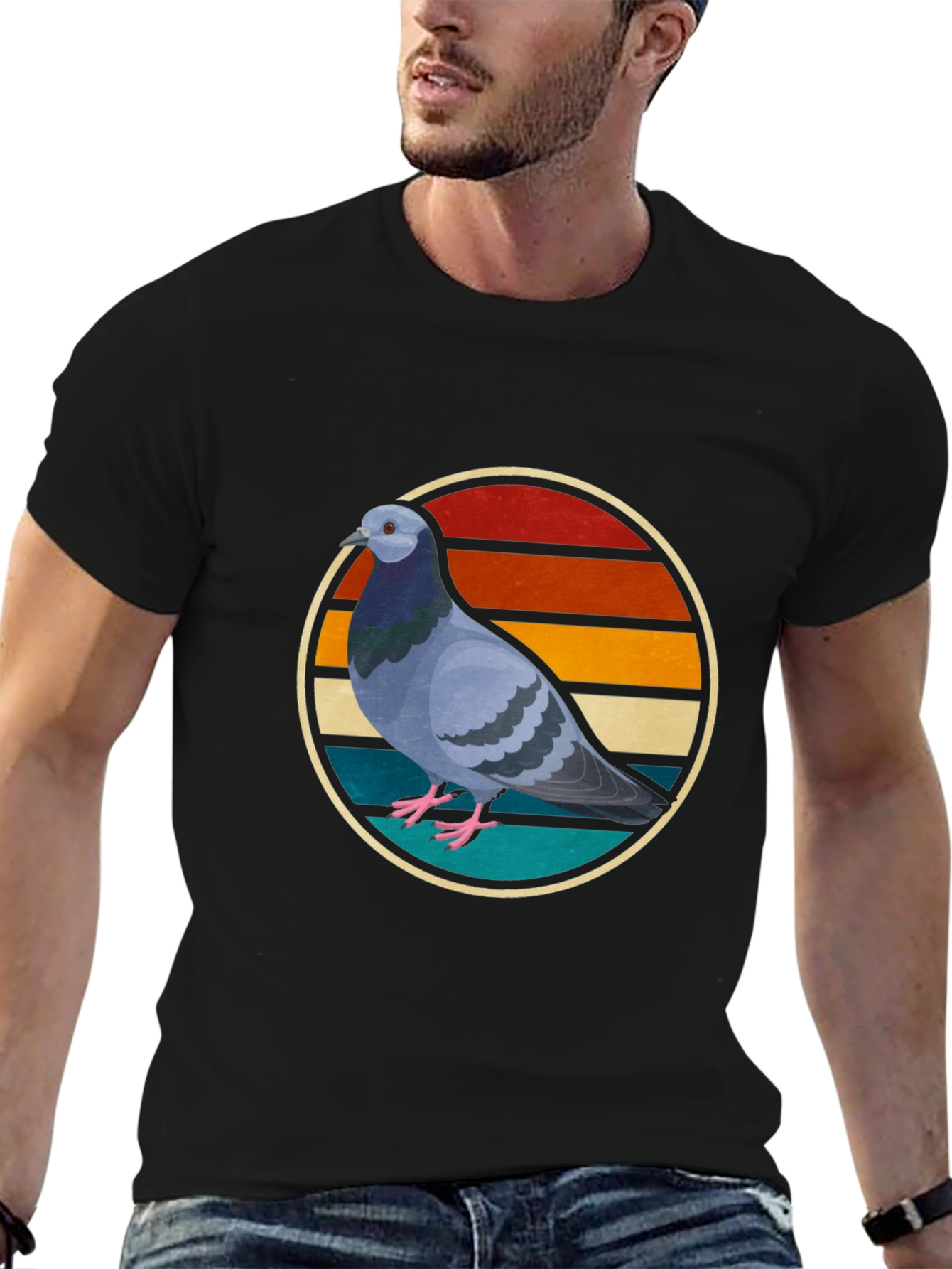 Retro Pigeon Graphic Tee - Cool Bird Lover Shirt