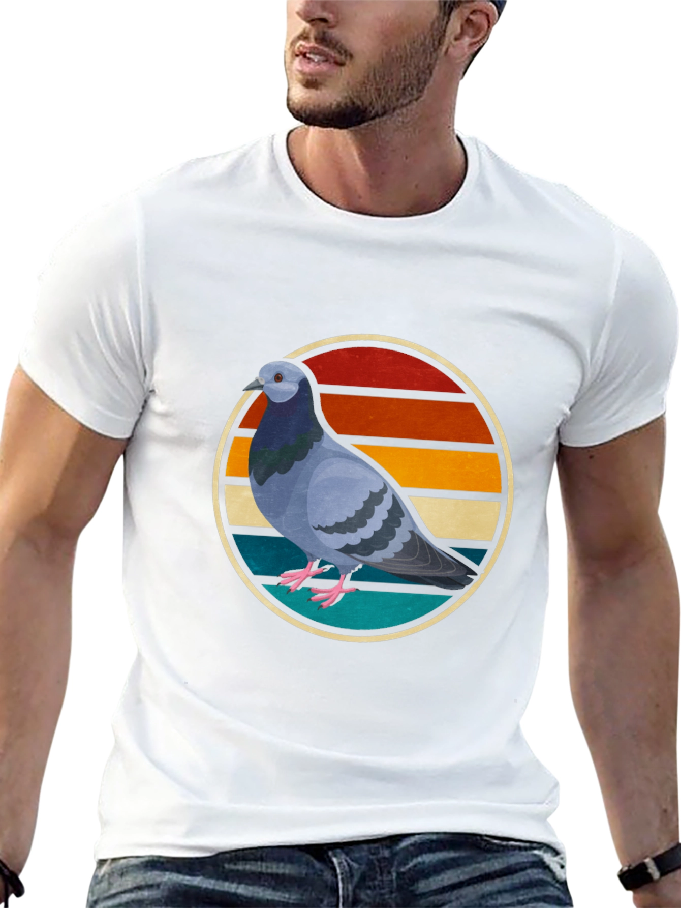 Retro Pigeon Graphic Tee - Cool Bird Lover Shirt