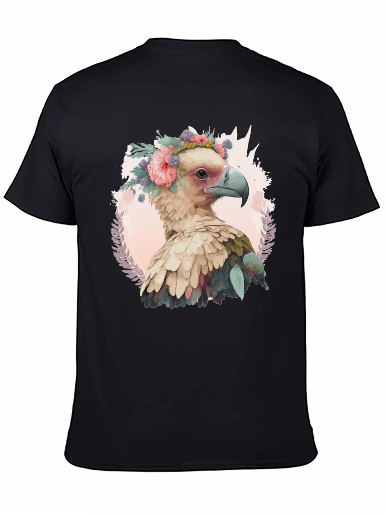Bird with Flower Crown Graphic Tee
