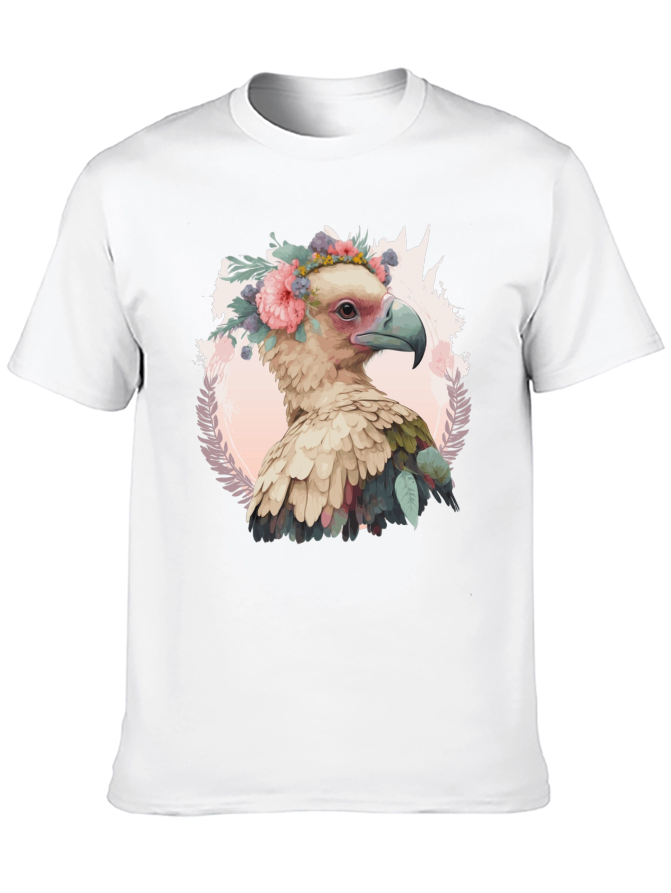 Bird with Flower Crown Graphic Tee