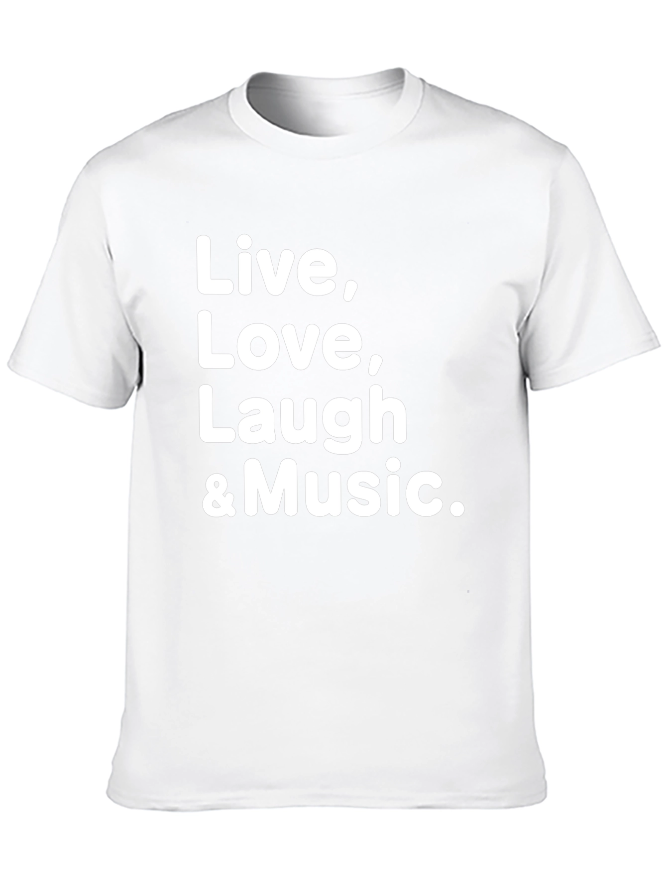 Live Love Laugh & Music Black T-Shirt