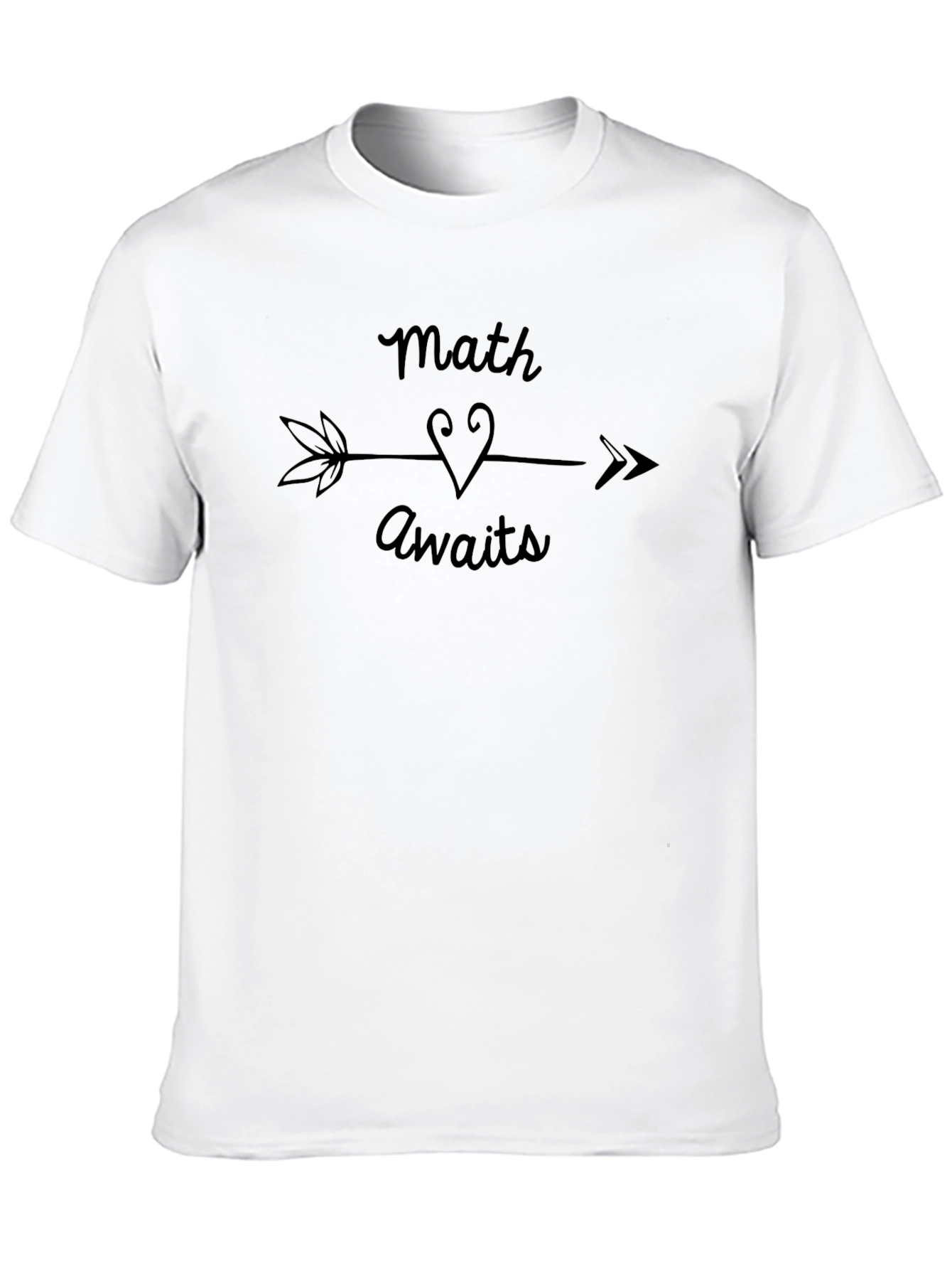Math Awaits T-Shirt Arrow Heart Design