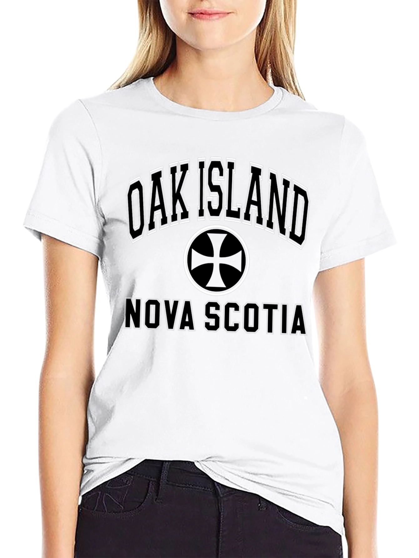 Oak Island Nova Scotia Black Graphic T-Shirt