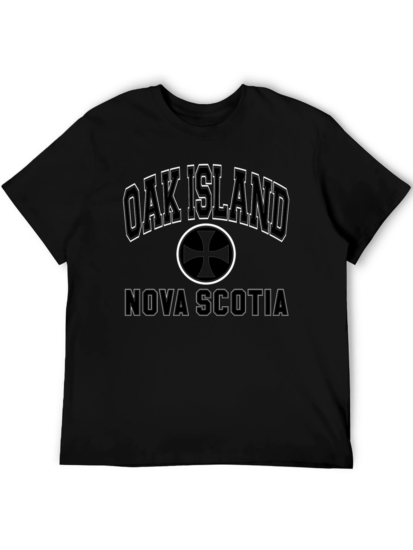 Oak Island Nova Scotia Black Graphic T-Shirt