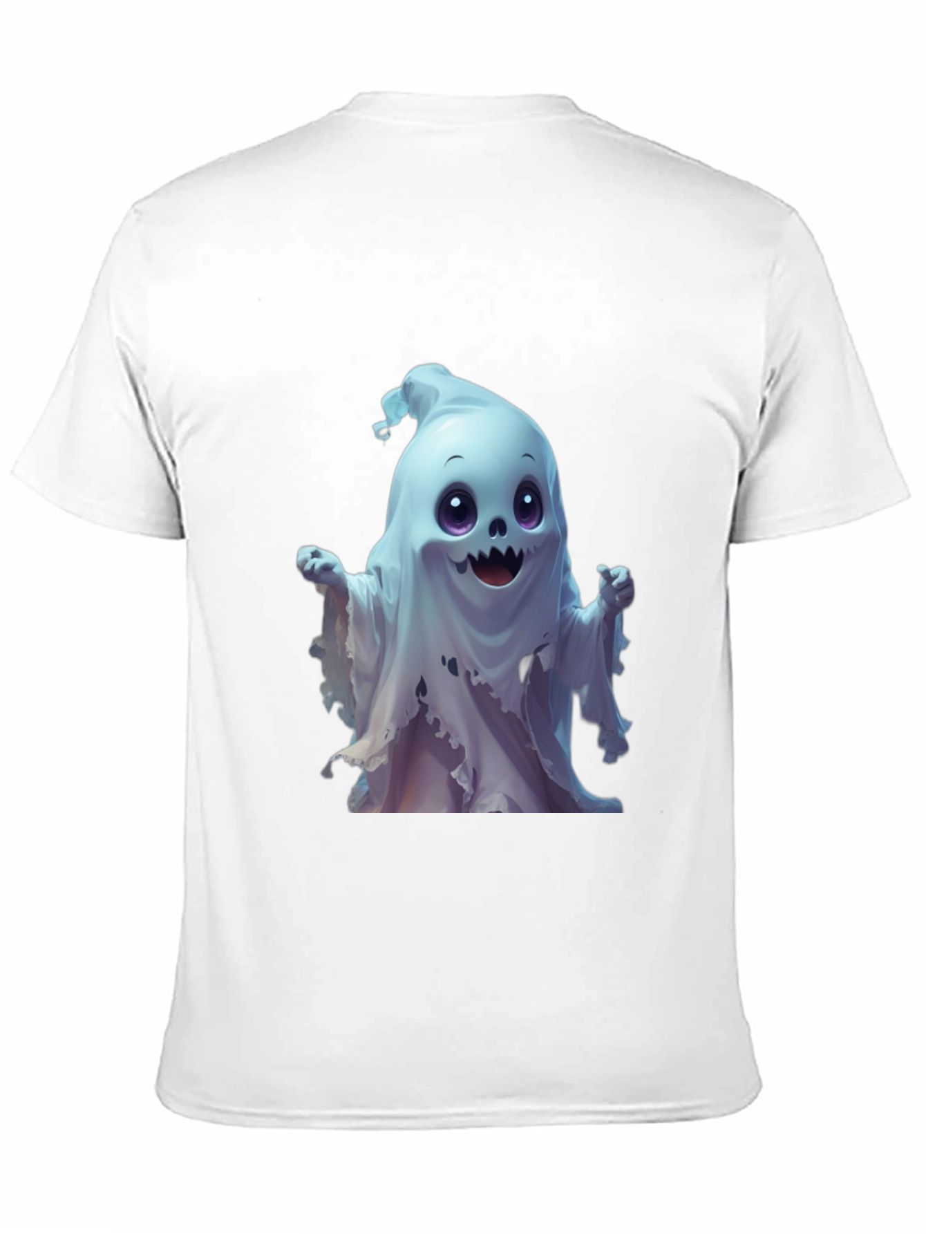 Spooky Cute Ghost Graphic Tee - Black