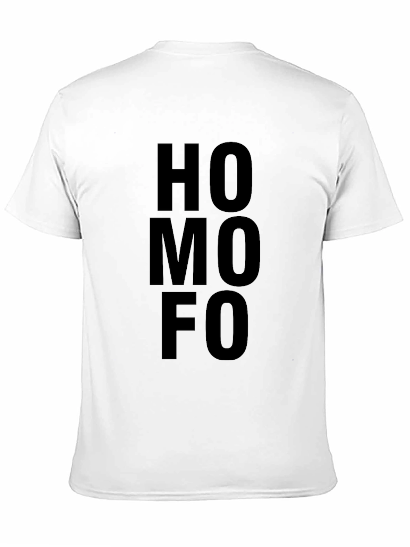 Humorous HOMO FO Graphic Black T-Shirt