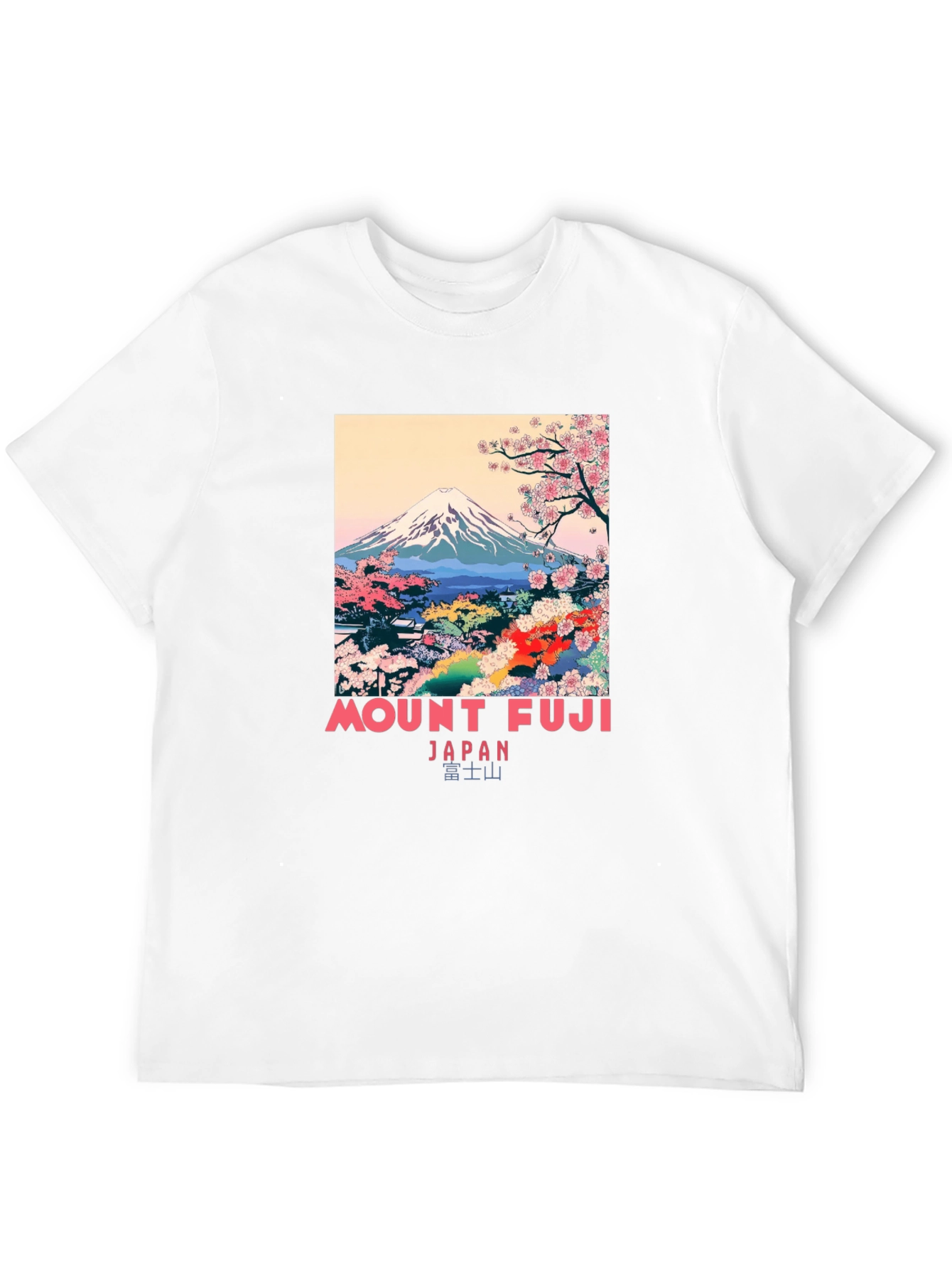 Mount Fuji Japan Graphic Black T-Shirt