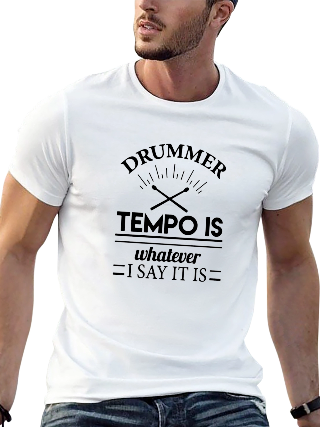 Drummer Tempo T-Shirt: Funny Musician Tee
