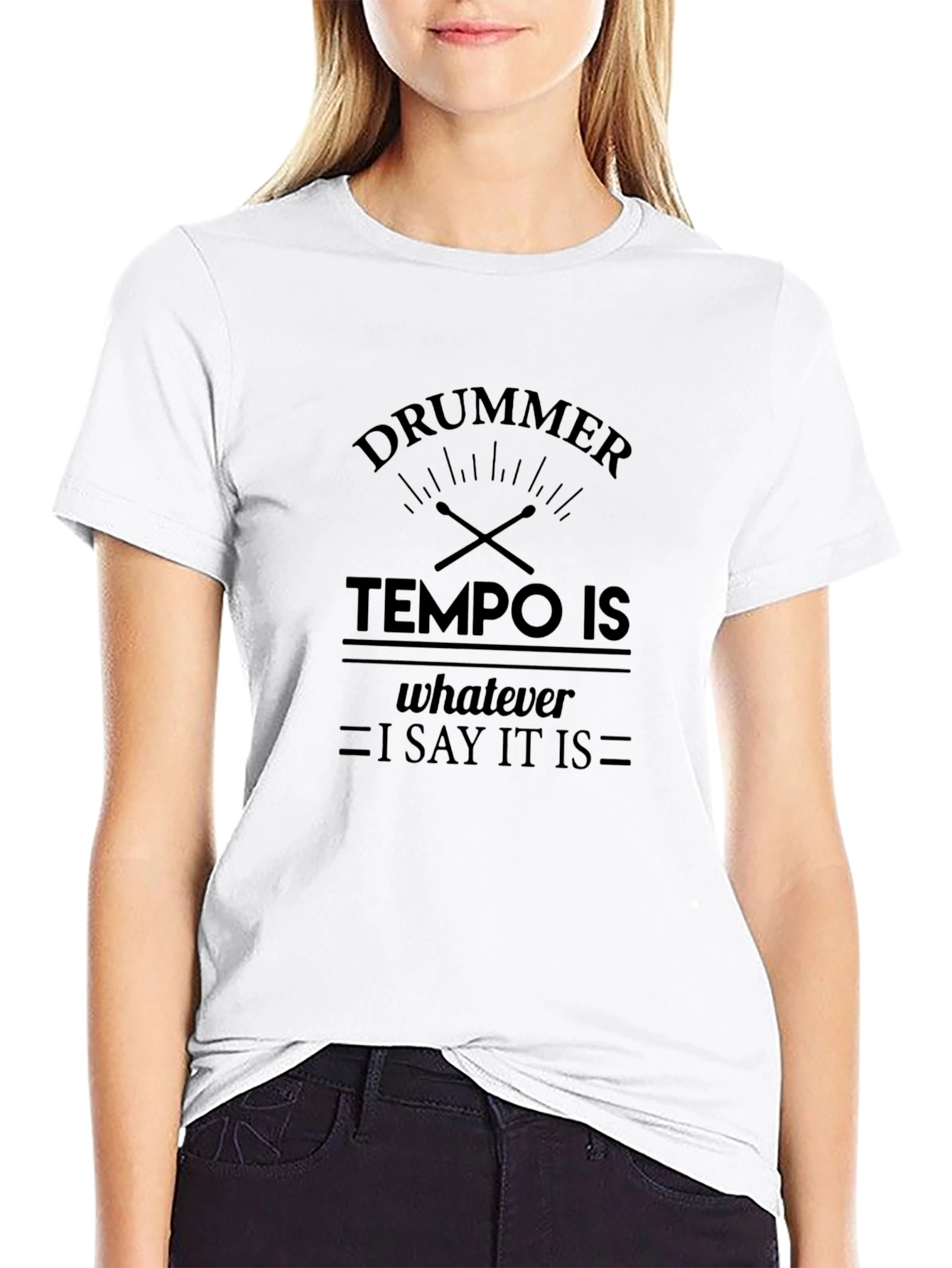 Drummer Tempo T-Shirt: Funny Musician Tee