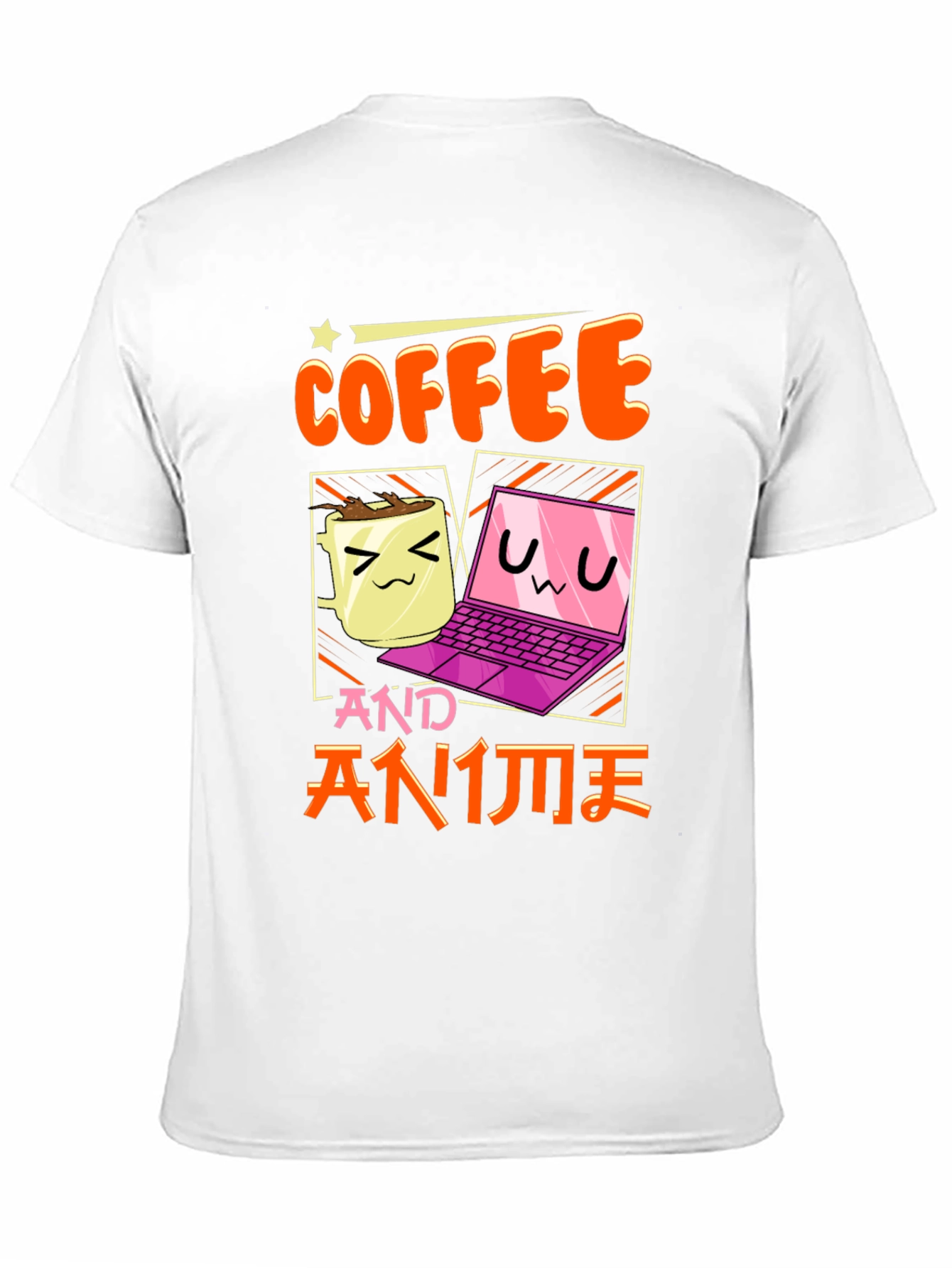 Coffee and Anime T-Shirt - Kawaii Design