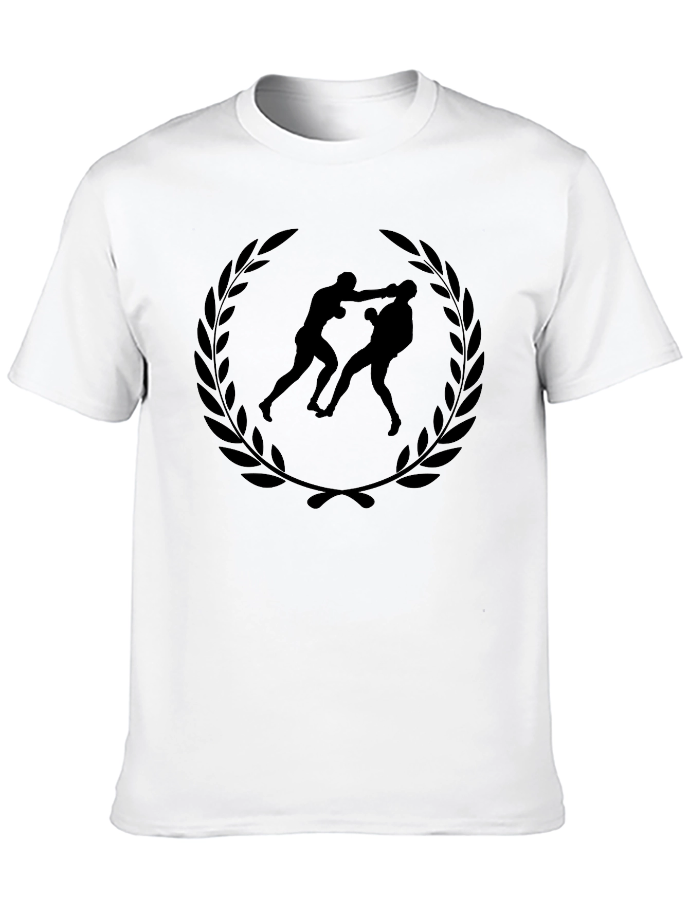 Boxing Laurel T-Shirt - Black Graphic Tee