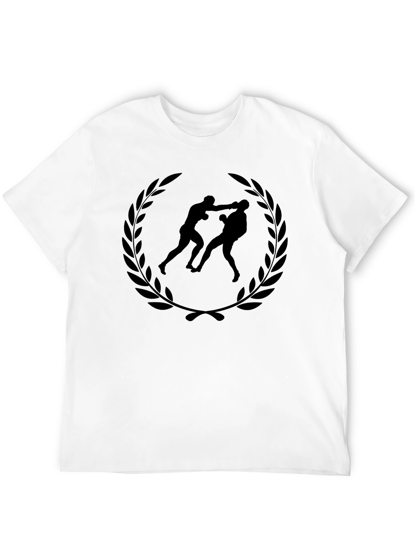 Boxing Laurel T-Shirt - Black Graphic Tee