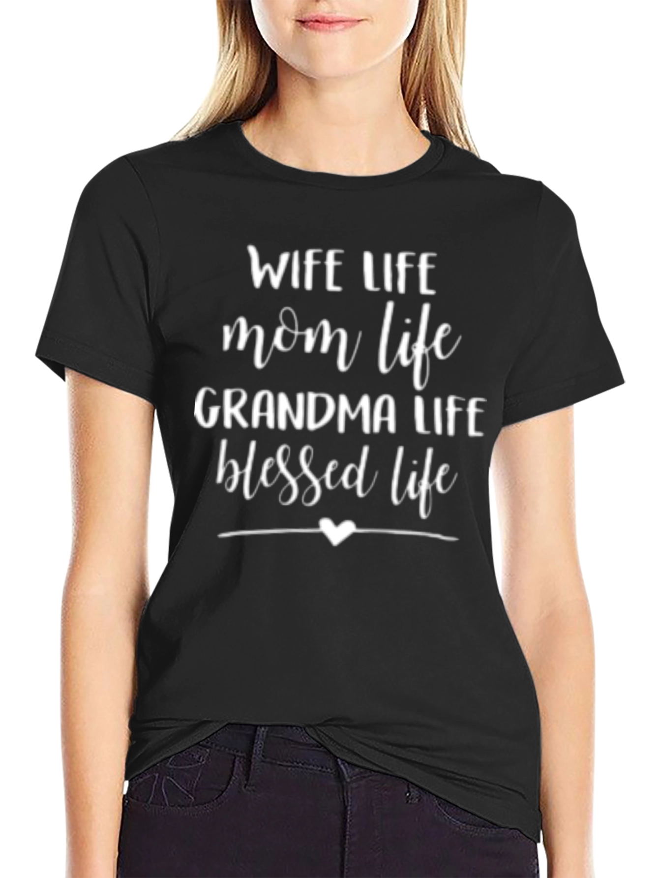 Wife Mom Grandma Blessed Life T-Shirt