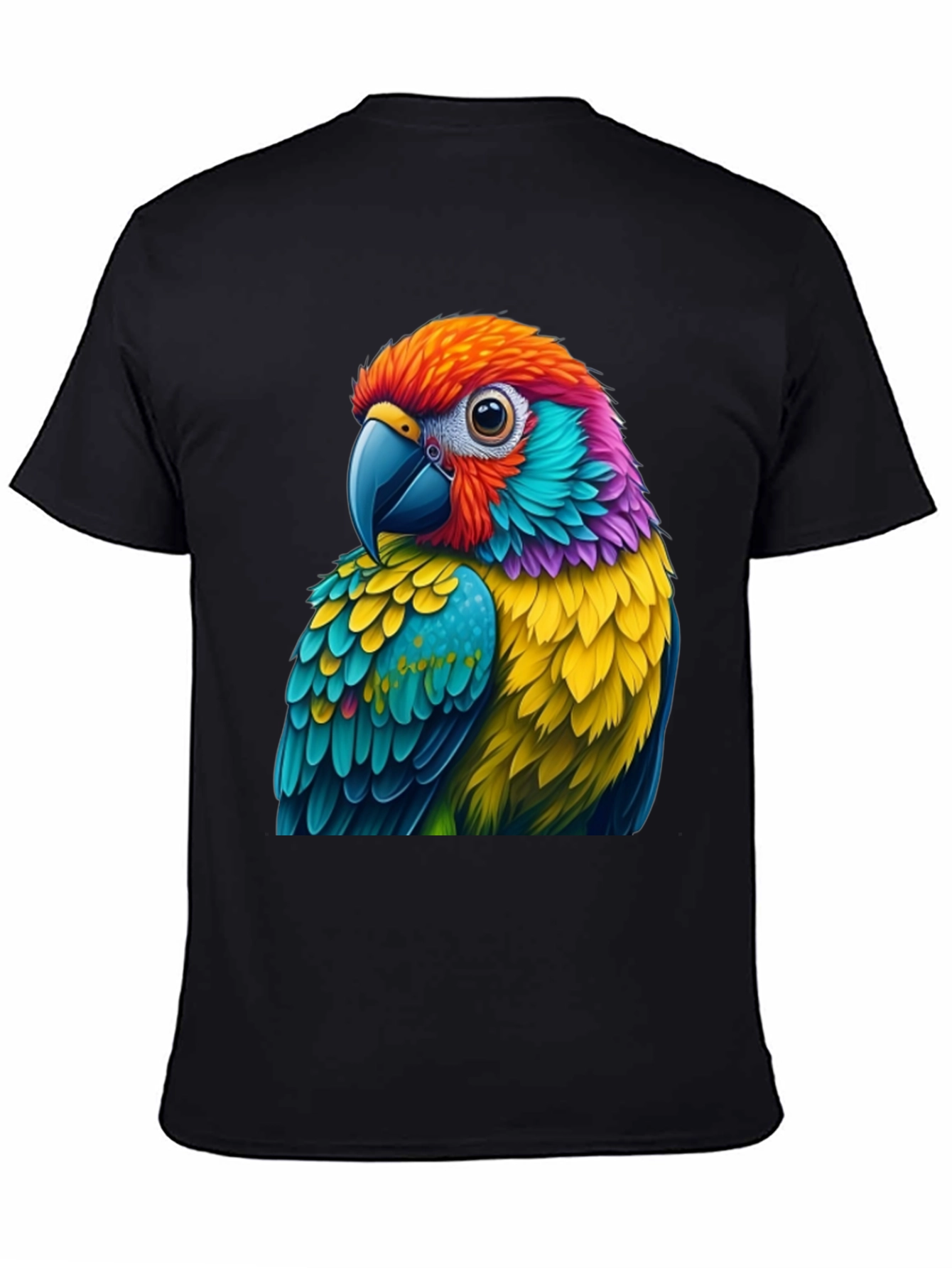 Vibrant Parrot Graphic Tee - Unique Bird Lovers T-Shirt