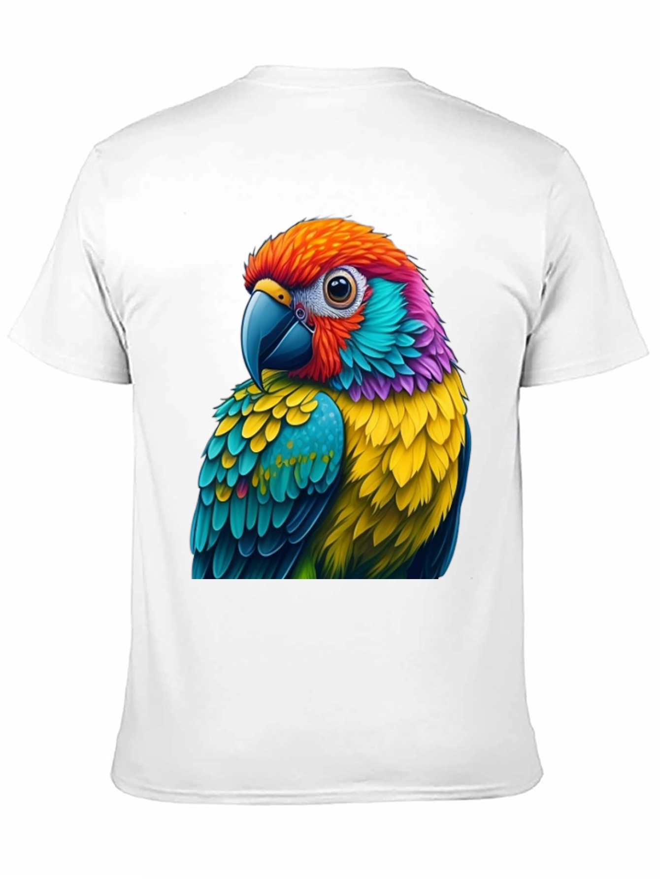Vibrant Parrot Graphic Tee - Unique Bird Lovers T-Shirt