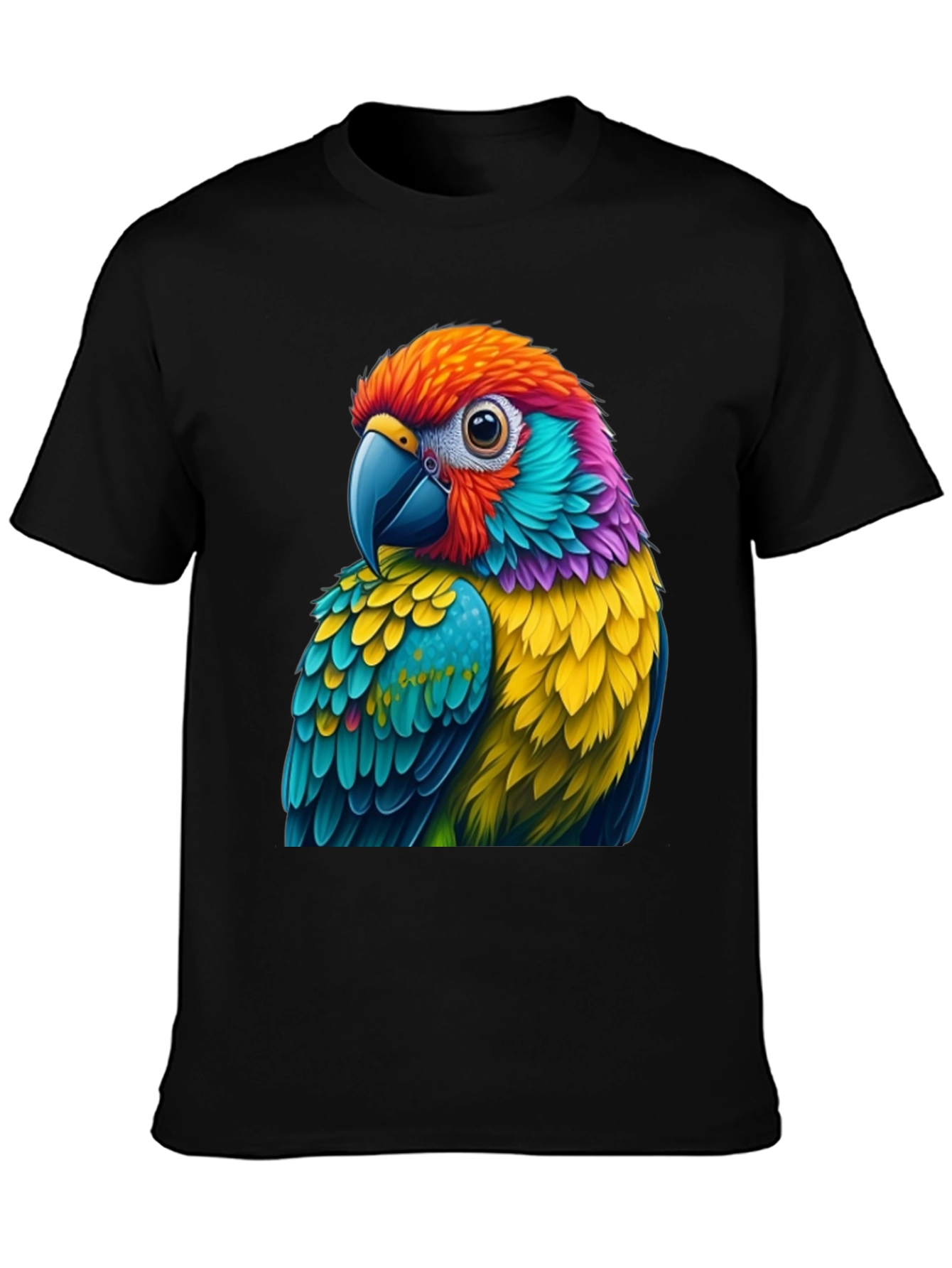 Vibrant Parrot Graphic Tee - Unique Bird Lovers T-Shirt