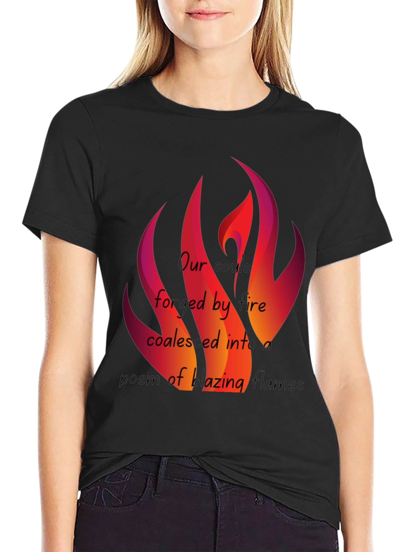 Fiery Souls Graphic Tee - Unisex Black T-Shirt