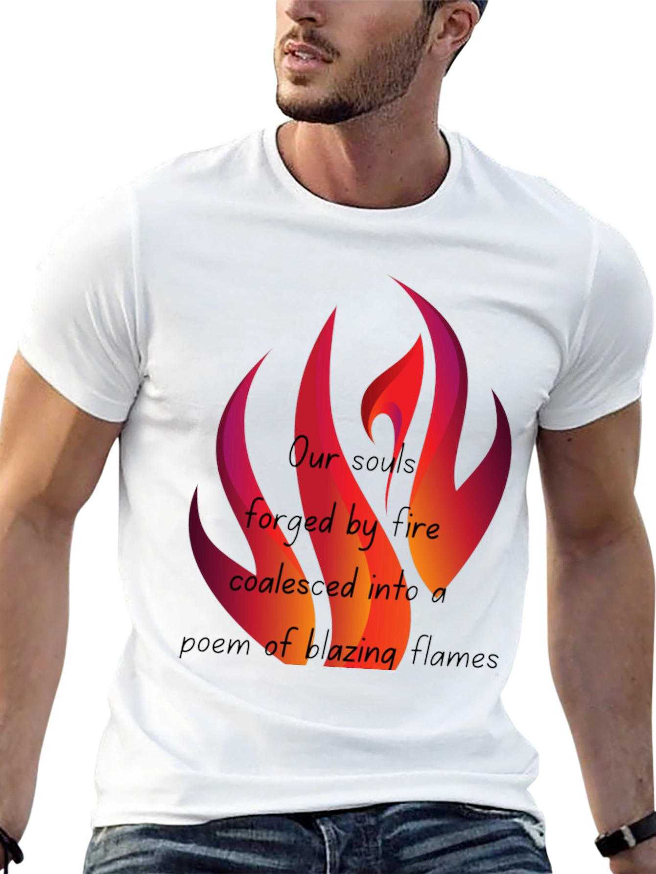 Fiery Souls Graphic Tee - Unisex Black T-Shirt