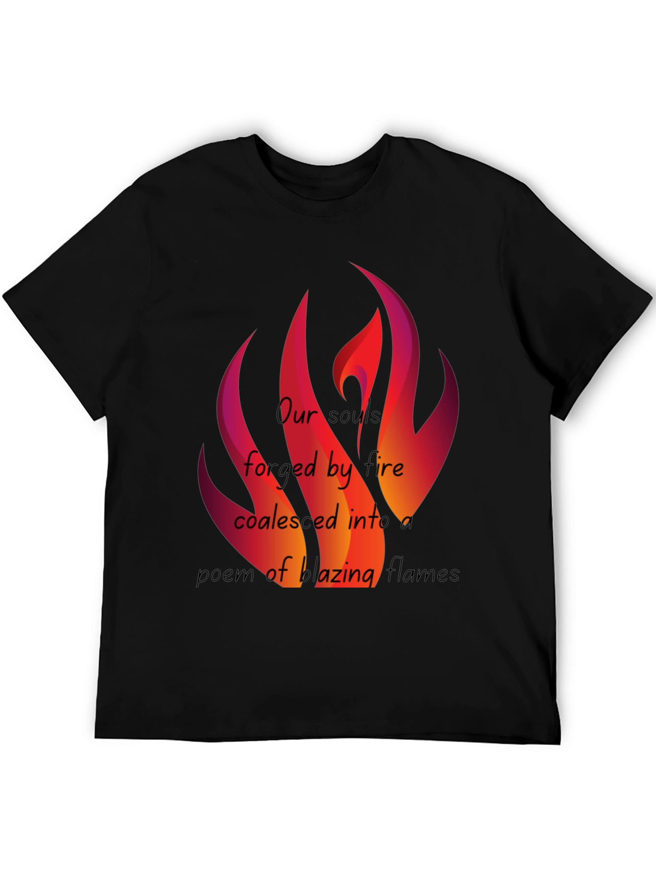 Fiery Souls Graphic Tee - Unisex Black T-Shirt