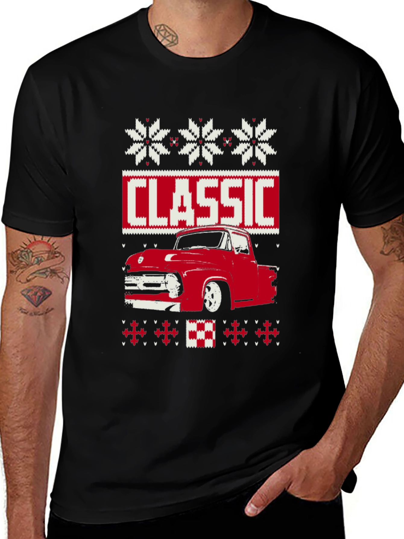 Classic Truck Christmas Sweater T-Shirt