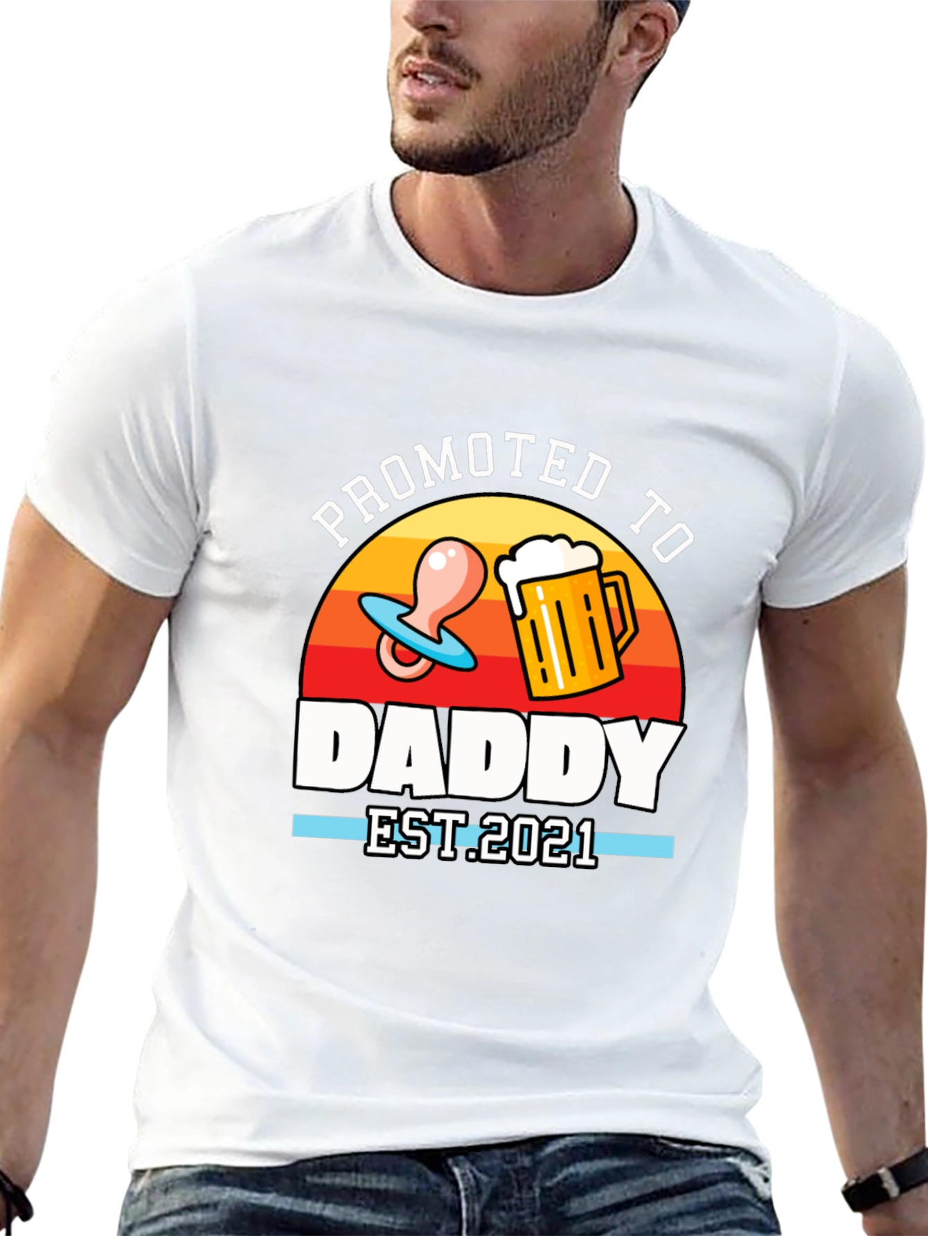 Promoted to Daddy EST 2021 T-Shirt