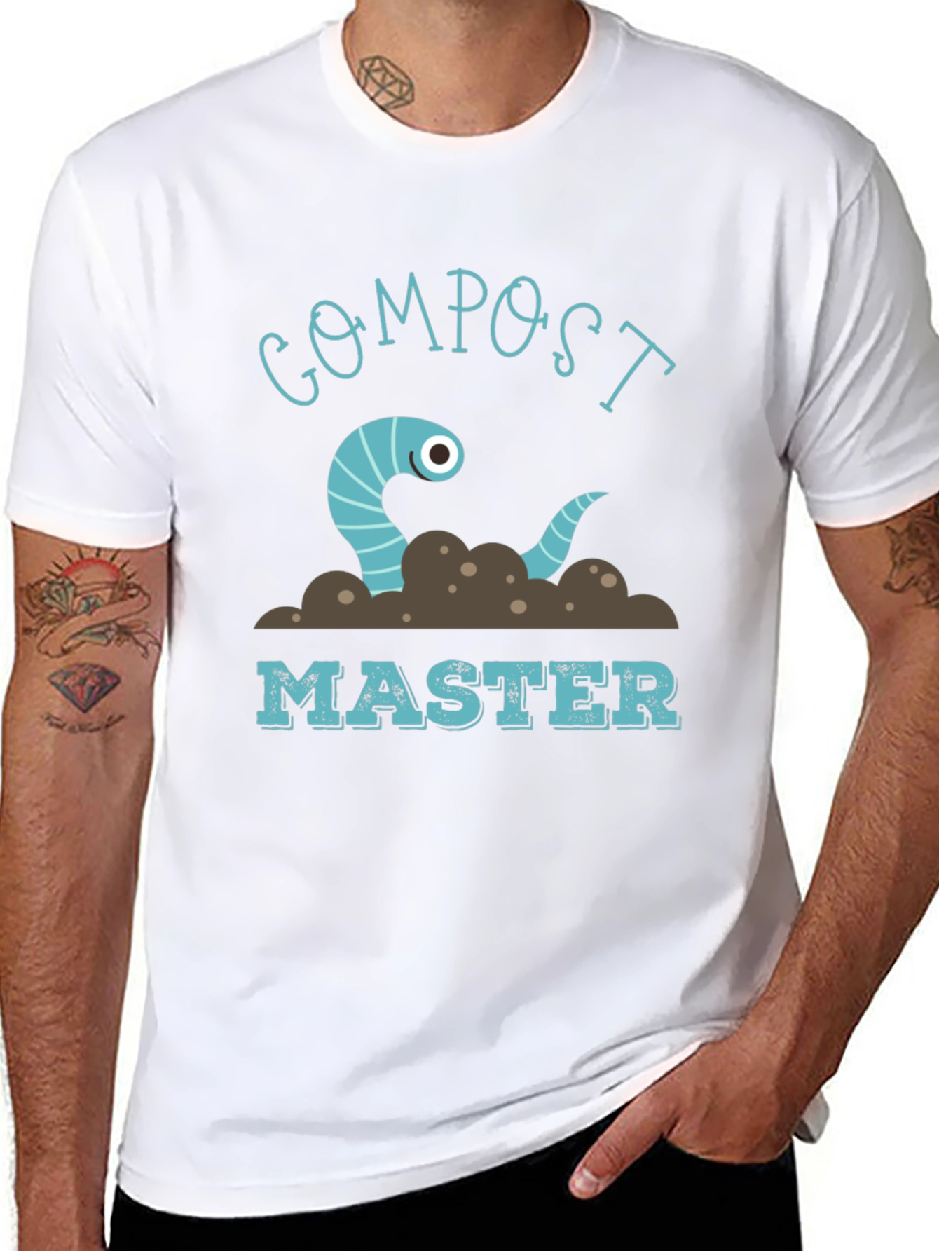 Compost Master Worm Graphic T-Shirt